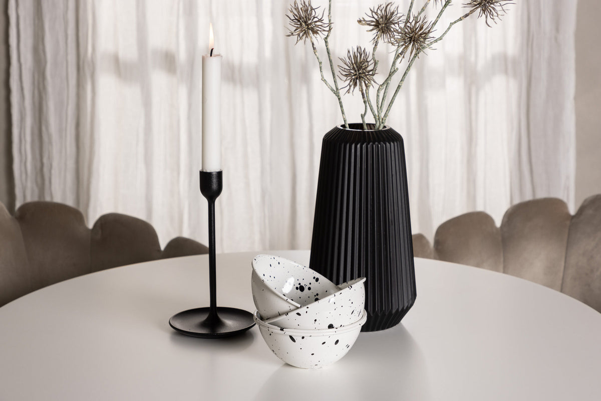 Hamden Esszimmerset + Limhamn ⌀80cm/4St. in Beige präsentiert im Onlineshop von KAQTU Design AG. Esszimmerset ist von Venture Home