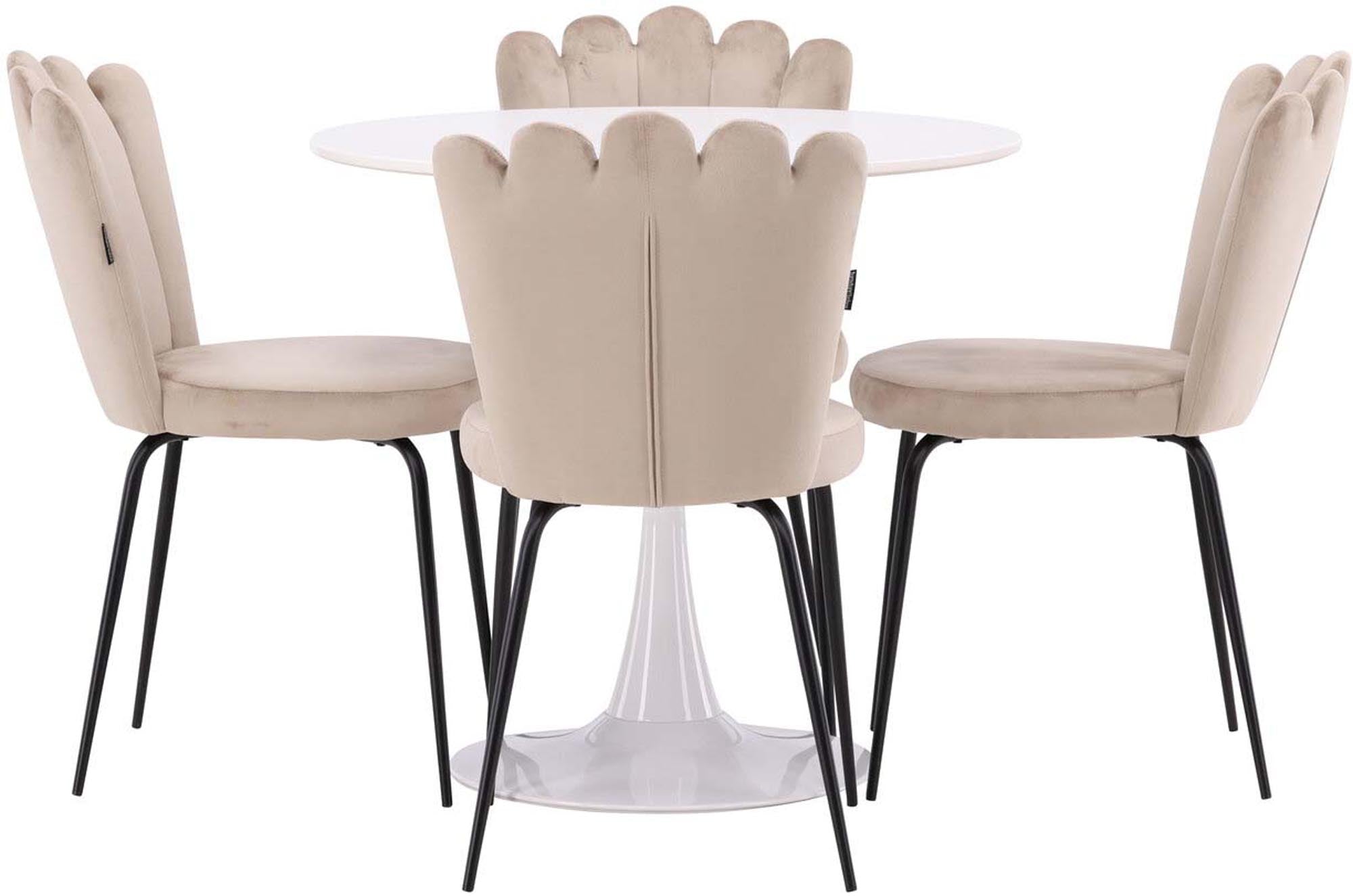 Elegantes Hamden Esszimmerset mit Limhamn Light, ideal für gesellige Abende und modernen Wohnstil. Komfort und Design vereint.