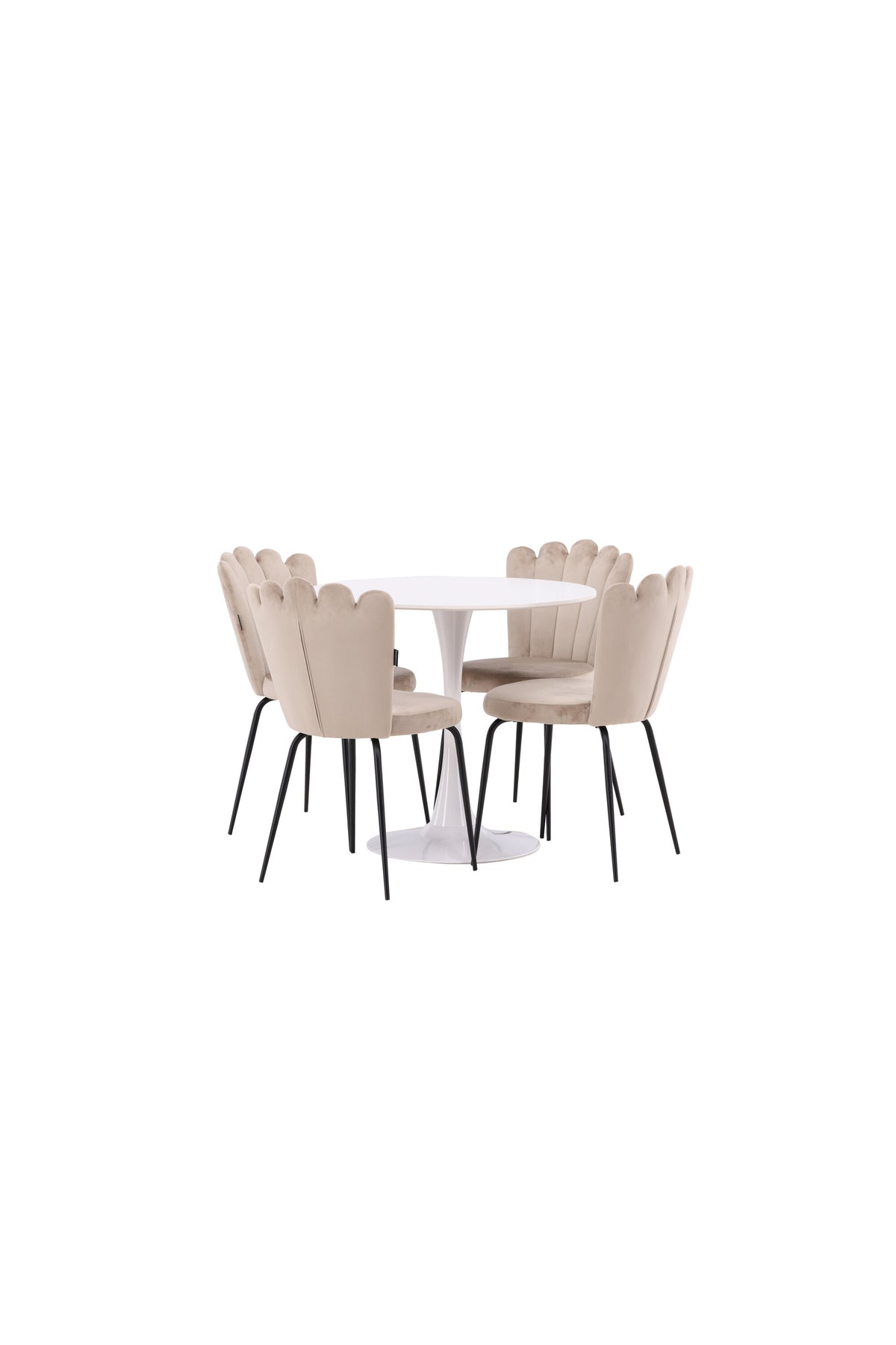 Hamden Esszimmerset + Limhamn Light ⌀80cm/4St. in Beige präsentiert im Onlineshop von KAQTU Design AG. Esszimmerset ist von Venture Home