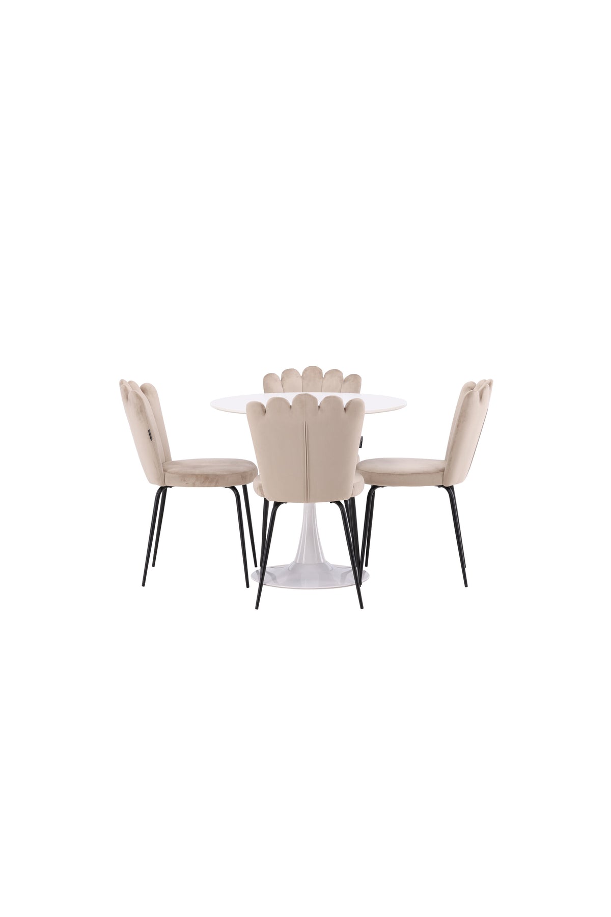 Hamden Esszimmerset + Limhamn Light ⌀80cm/4St. in Beige präsentiert im Onlineshop von KAQTU Design AG. Esszimmerset ist von Venture Home