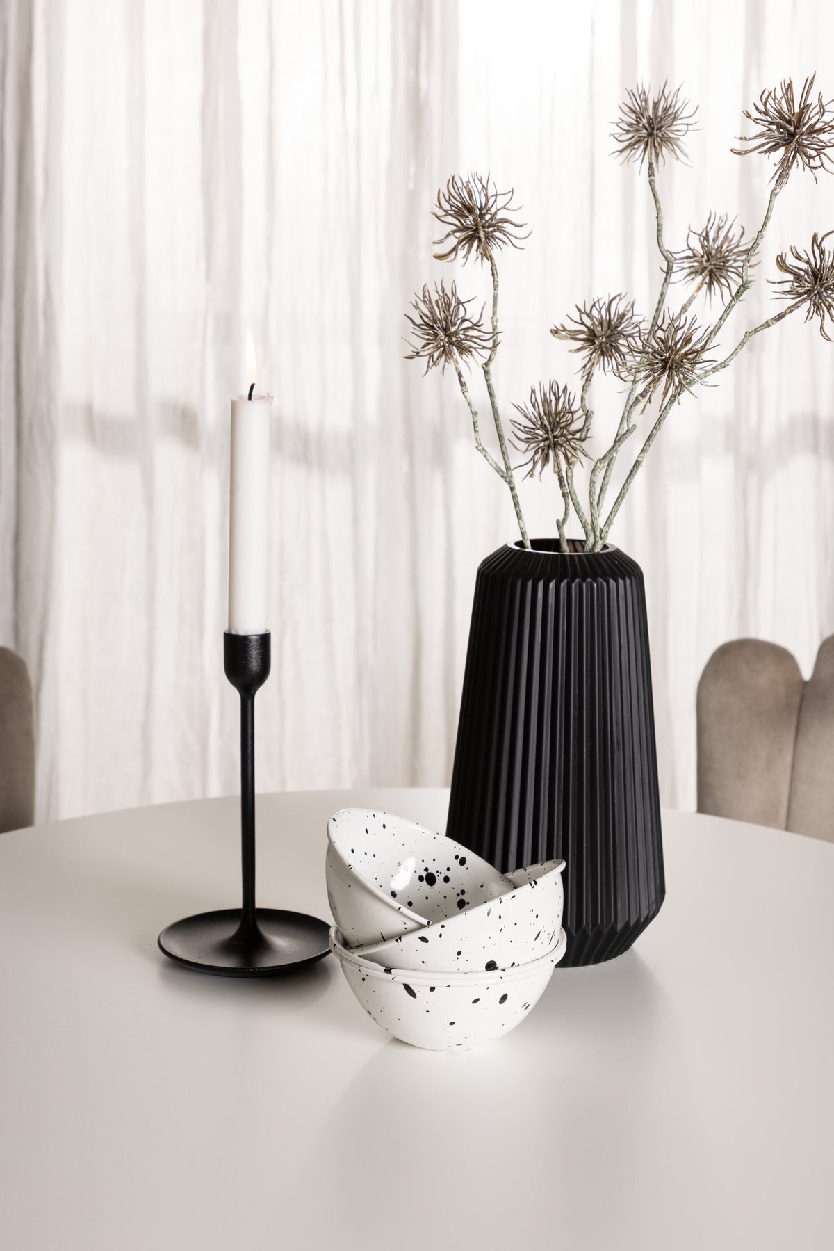 Hamden Esszimmerset + Limhamn Light ⌀80cm/4St. in Beige präsentiert im Onlineshop von KAQTU Design AG. Esszimmerset ist von Venture Home