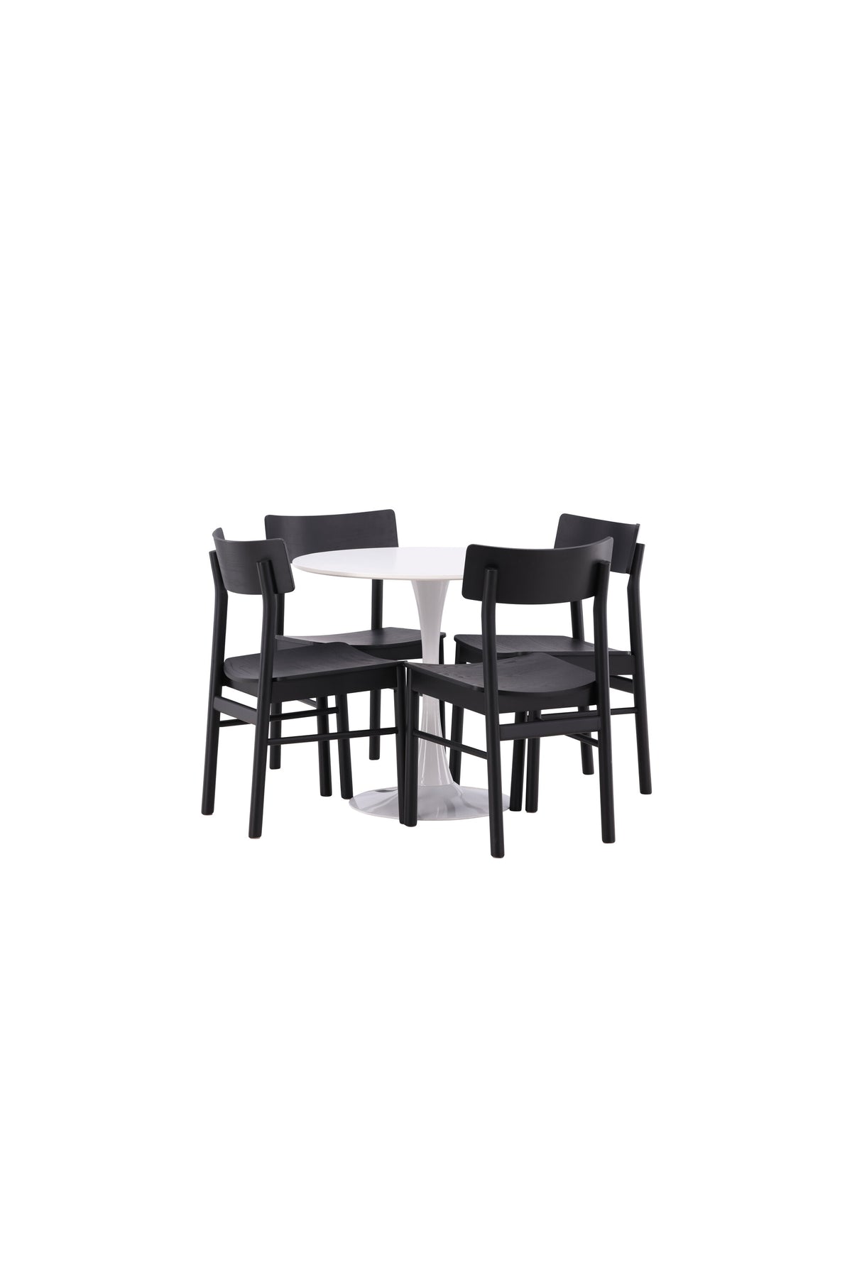 Hamden Esszimmerset + Montros ⌀80cm/4St. in Schwarz präsentiert im Onlineshop von KAQTU Design AG. Esszimmerset ist von Venture Home