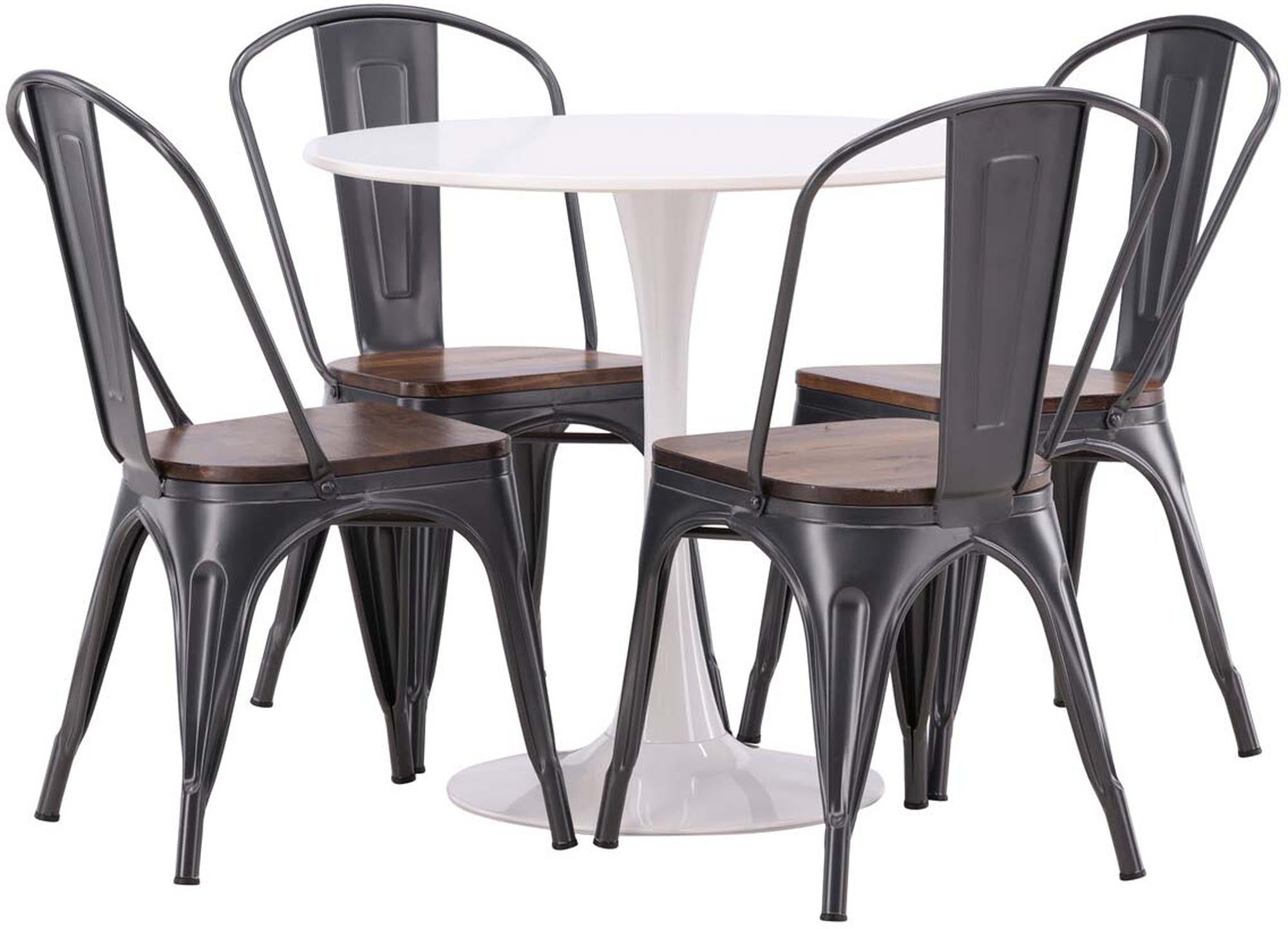 Entdecken Sie das elegante Hamden Esszimmerset mit einem 80 cm Tisch und komfortablen Tempe-Stühlen. Perfekt für gesellige Runden und stilvolle Anlässe.