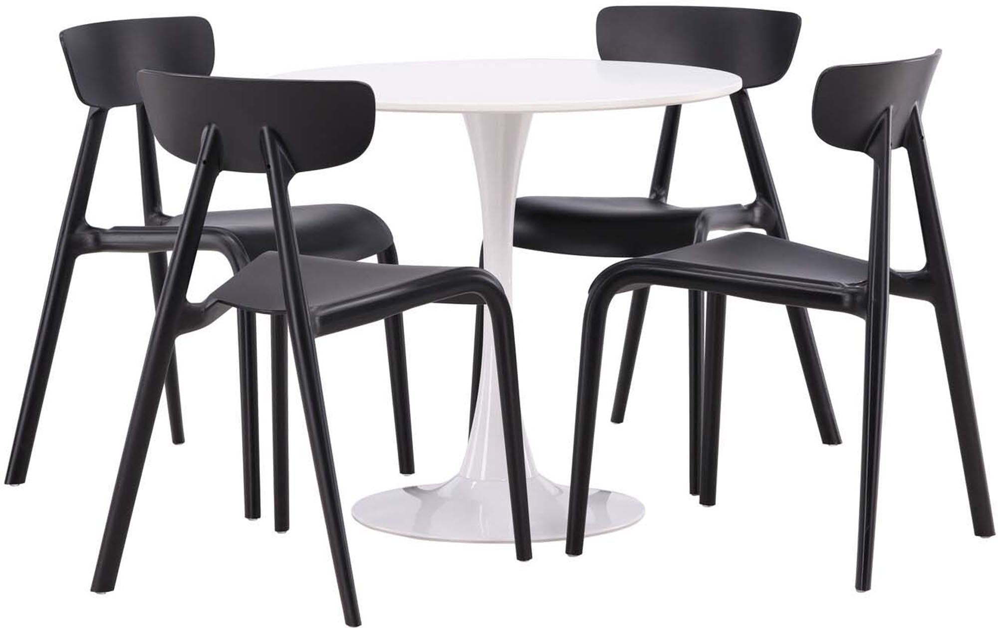 Elegantes Esszimmerset Hamden mit 4 stilvollen Ursholmen-Stühlen.