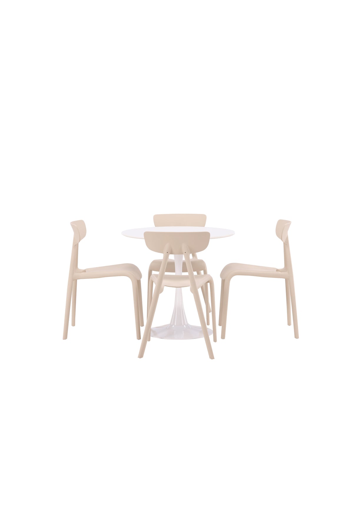 Hamden Esszimmerset + Ursholmen ⌀80cm/4St. in Beige präsentiert im Onlineshop von KAQTU Design AG. Esszimmerset ist von Venture Home