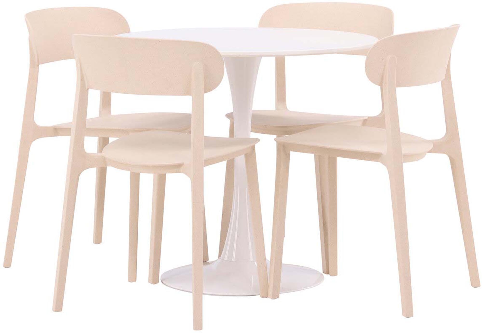 Elegantes Esszimmerset Hamden mit Åstol, ideal für gesellige Runden. Pflegeleichter Tisch und komfortable Stühle für jeden Anlass.