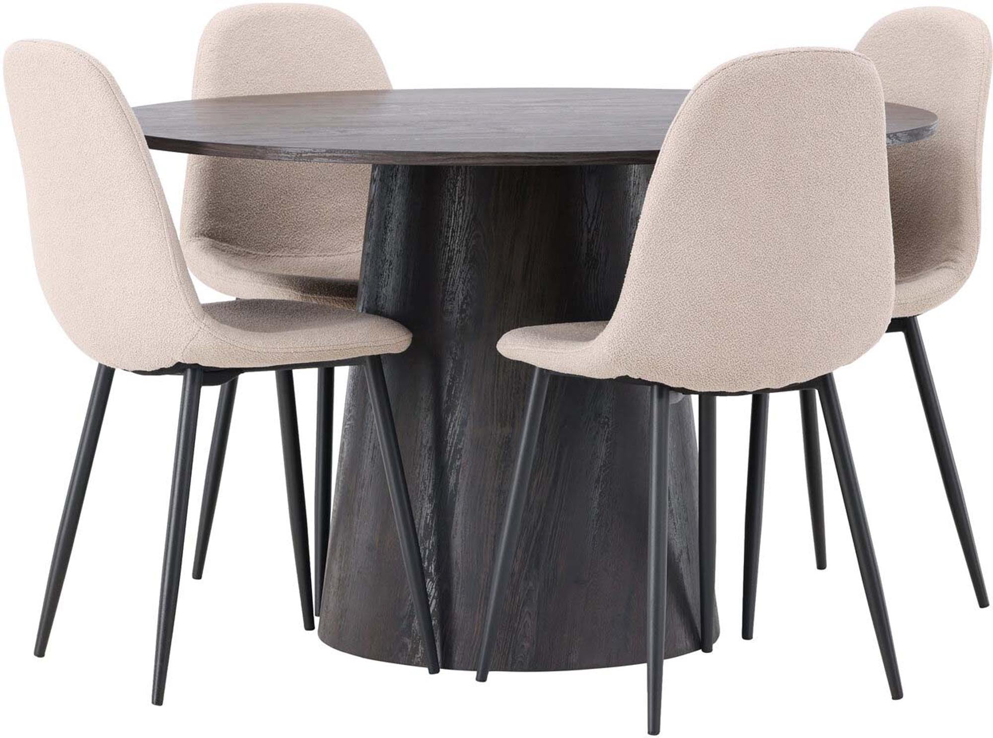 Entdecken Sie das elegante Lanzo Esszimmerset + Polar ⌀120cm/4St. von Venture Home – modernes Design trifft auf höchsten Komfort und Funktionalität.