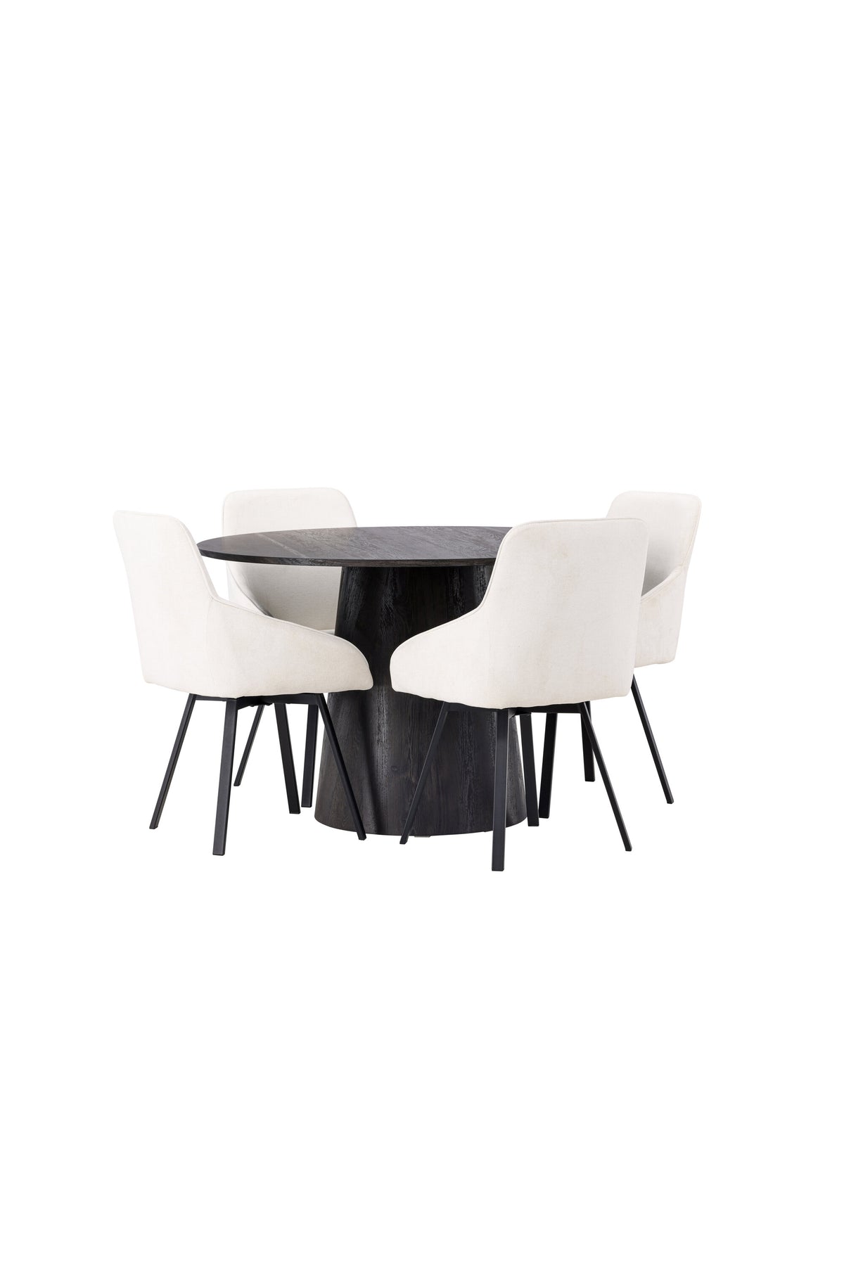 Lanzo Esszimmerset + Rosie ⌀120cm/4St. in Braun / Beige / Schwarz präsentiert im Onlineshop von KAQTU Design AG. Esszimmerset ist von Venture Home