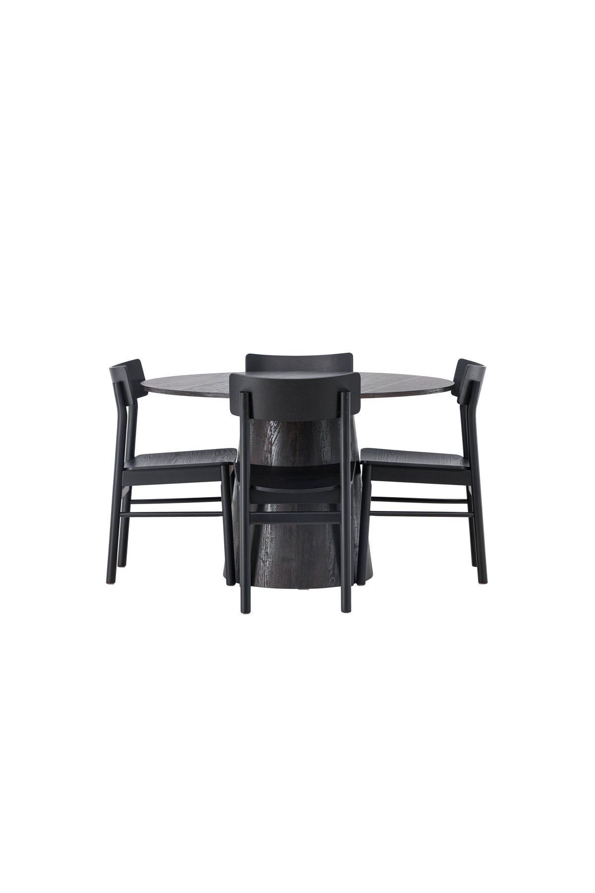 Lanzo Esszimmerset + Montros ⌀120cm/4St. in Braun / Schwarz präsentiert im Onlineshop von KAQTU Design AG. Esszimmerset ist von Venture Home