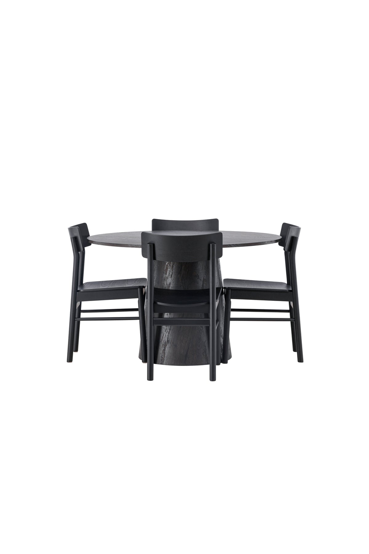 Lanzo Esszimmerset + Montros ⌀120cm/4St. in Braun / Schwarz präsentiert im Onlineshop von KAQTU Design AG. Esszimmerset ist von Venture Home