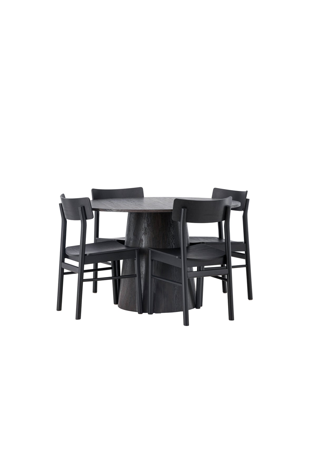 Lanzo Esszimmerset + Montros ⌀120cm/4St. in Braun / Schwarz präsentiert im Onlineshop von KAQTU Design AG. Esszimmerset ist von Venture Home