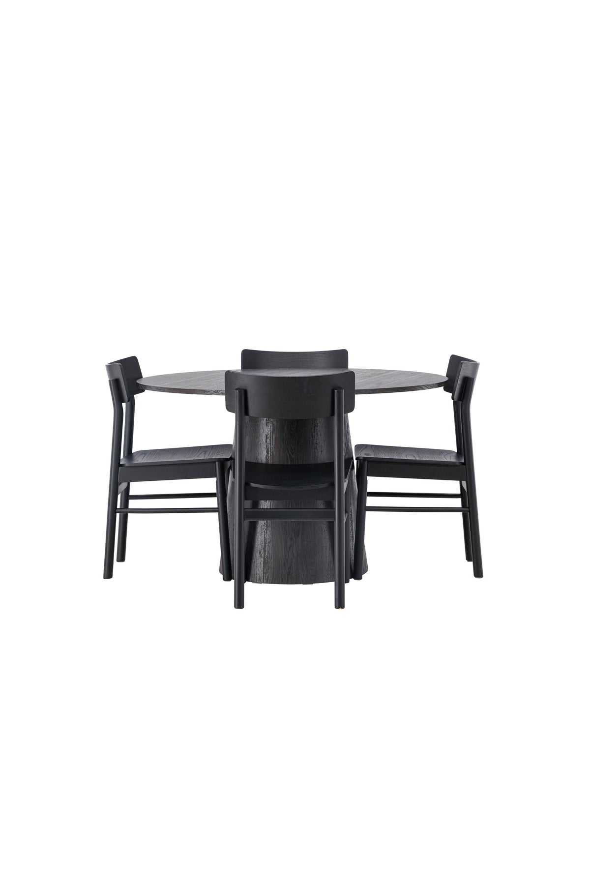 Lanzo Esszimmerset + Montros ⌀120cm/4St. in Braun / Schwarz präsentiert im Onlineshop von KAQTU Design AG. Esszimmerset ist von Venture Home