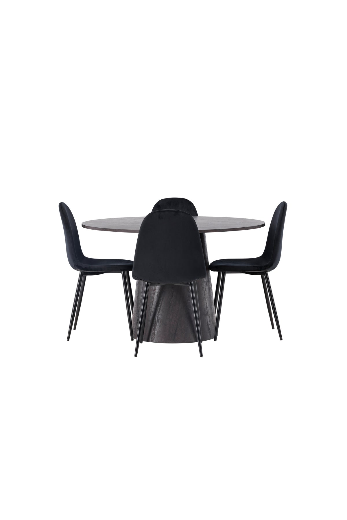 Lanzo Esszimmerset + Polar ⌀120cm/4St. in Braun / Schwarz präsentiert im Onlineshop von KAQTU Design AG. Esszimmerset ist von Venture Home