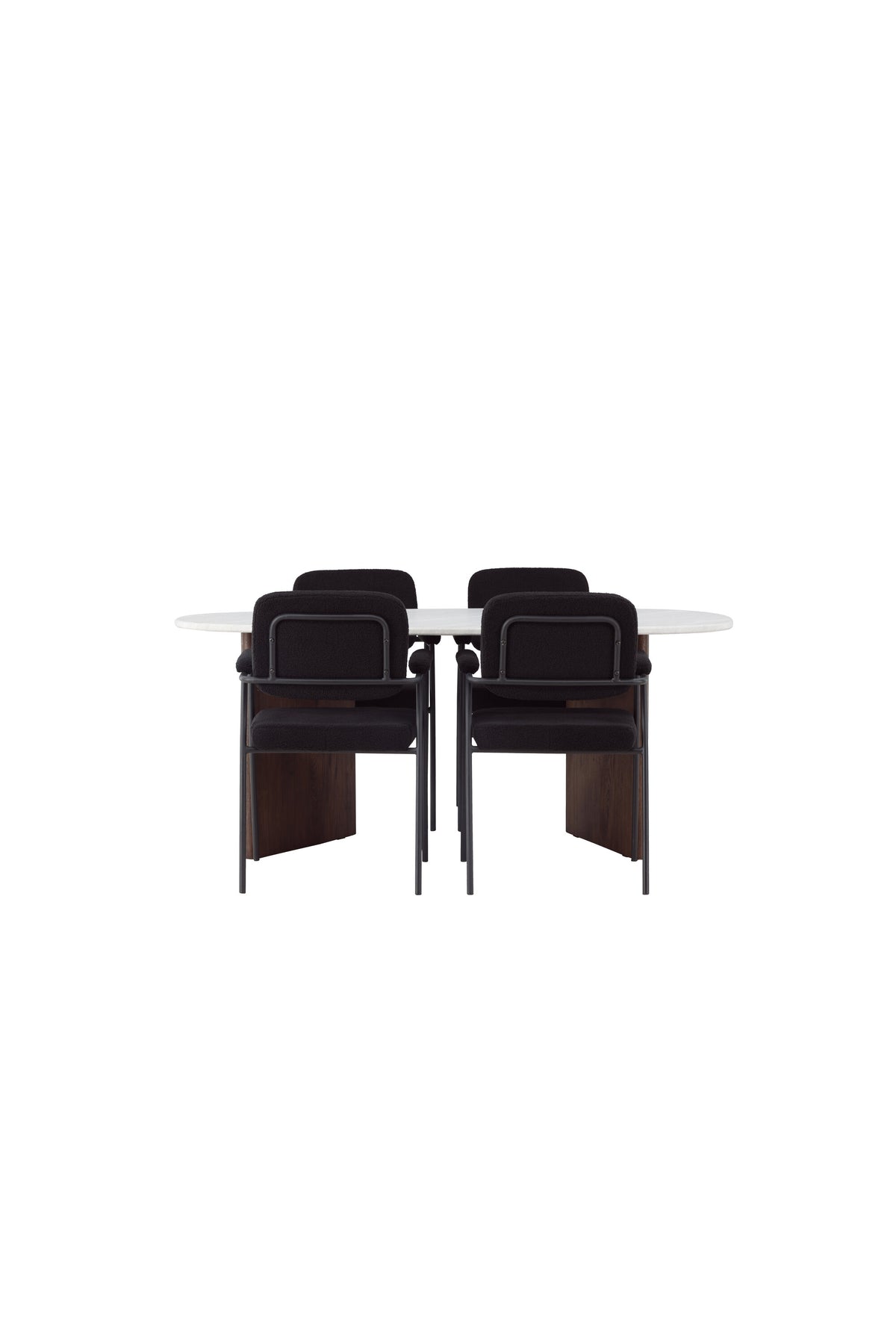 Grönvik Esszimmerset + Yesterday 180cm/4St. in Schwarz präsentiert im Onlineshop von KAQTU Design AG. Esszimmerset ist von Venture Home