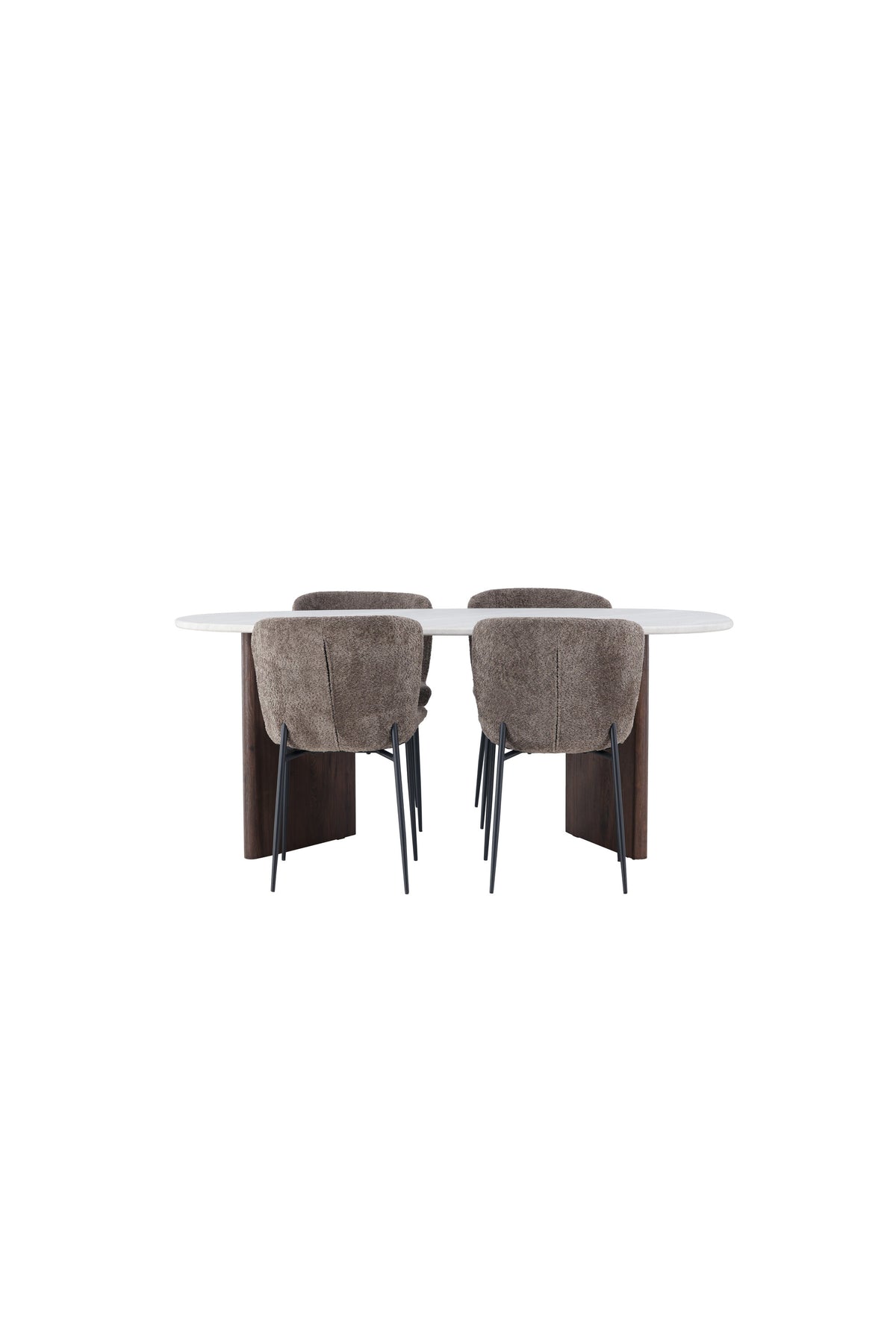 Grönvik Esszimmerset + Modesto 180cm/4St. in Schwarz, Dunkelgrau präsentiert im Onlineshop von KAQTU Design AG. Esszimmerset ist von Venture Home