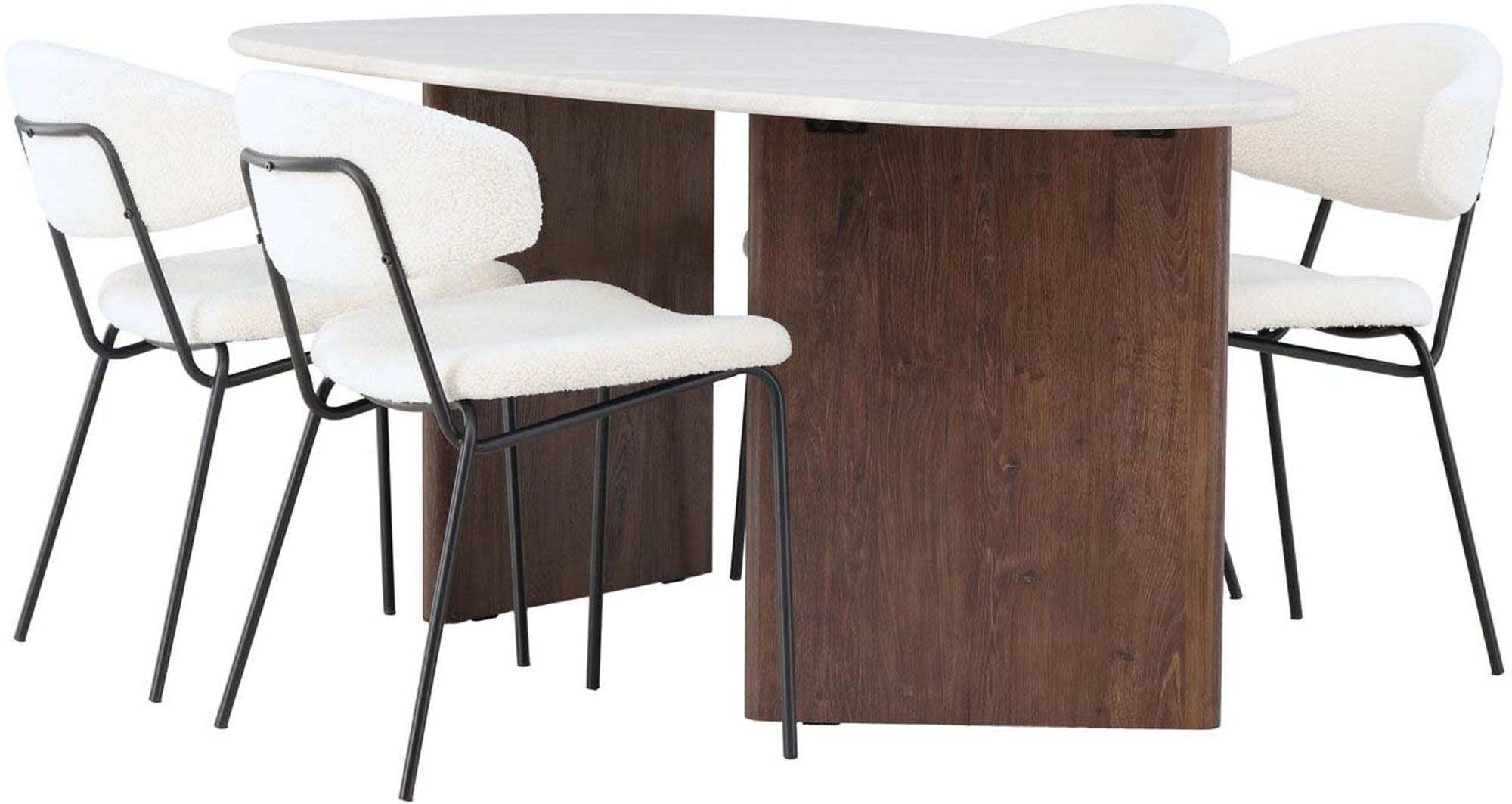 Modernes Grönvik Esszimmerset mit 4 Stühlen von Venture Home.