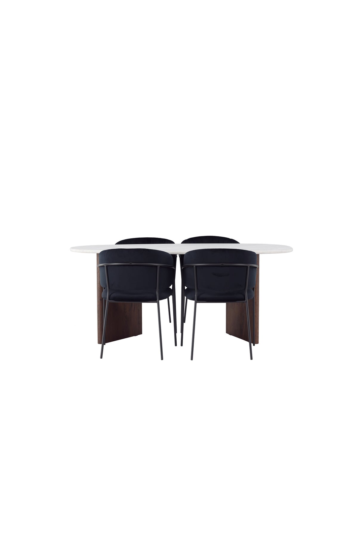 Grönvik Esszimmerset + Selma 180cm/4St. in Schwarz präsentiert im Onlineshop von KAQTU Design AG. Esszimmerset ist von Venture Home