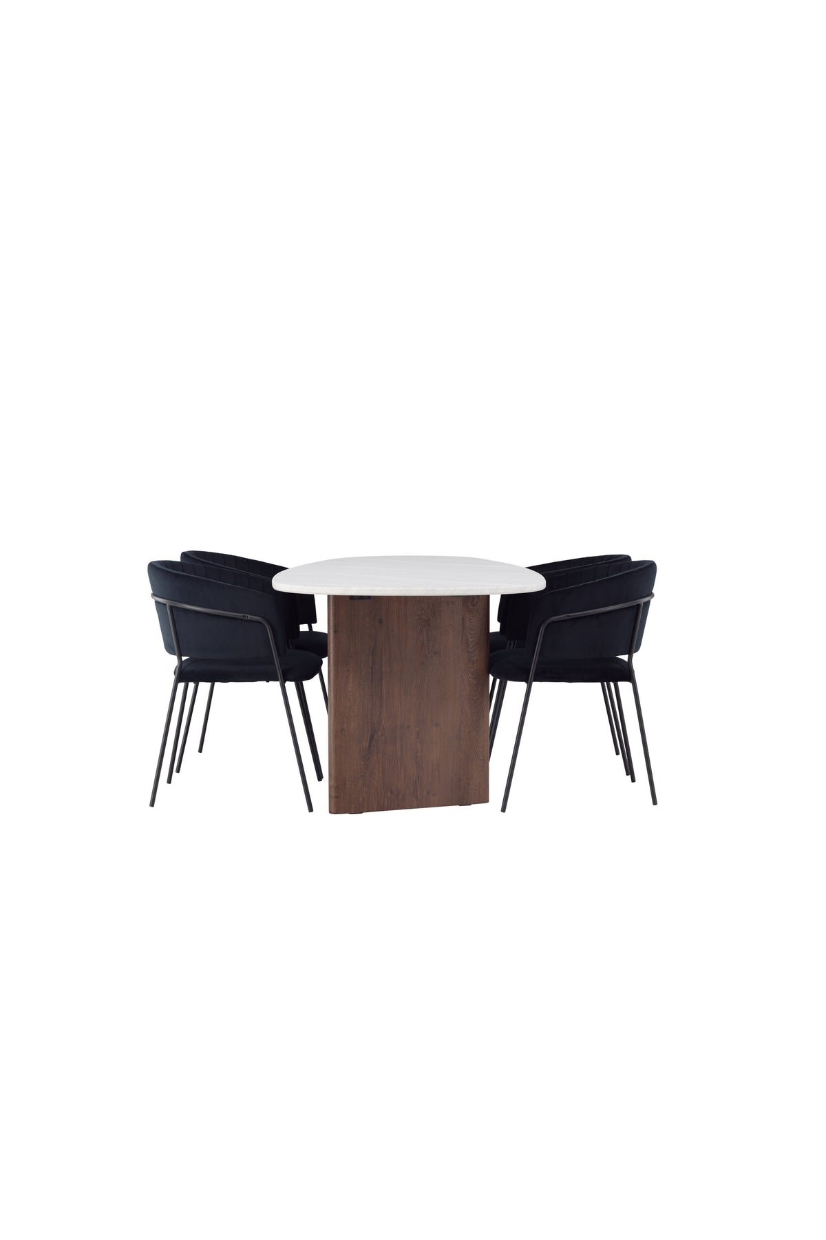 Grönvik Esszimmerset + Selma 180cm/4St. in Schwarz präsentiert im Onlineshop von KAQTU Design AG. Esszimmerset ist von Venture Home