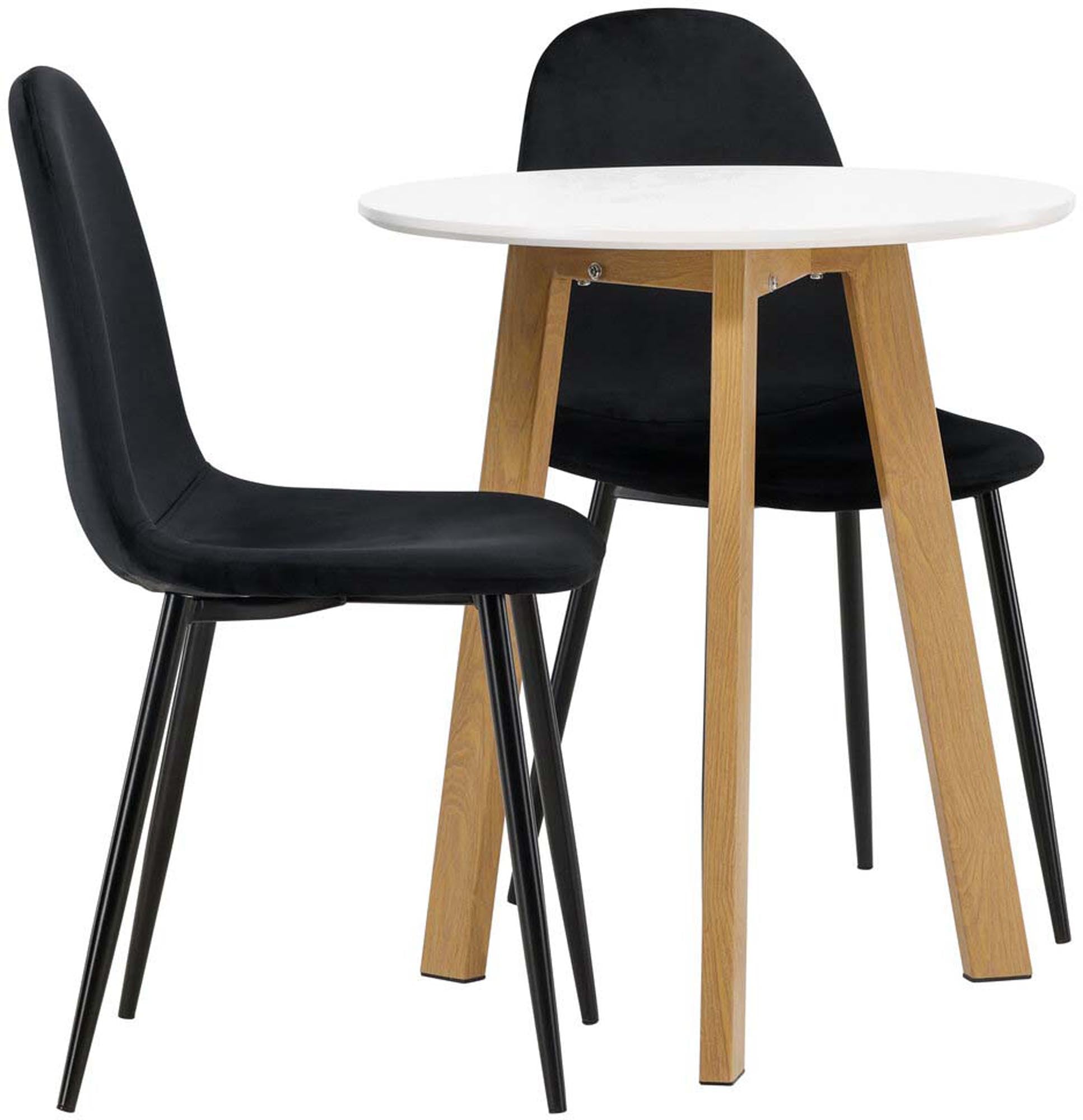 Modernes Esszimmerset Leonora + Polar, 65cm, 2 Stühle, von Venture Home.