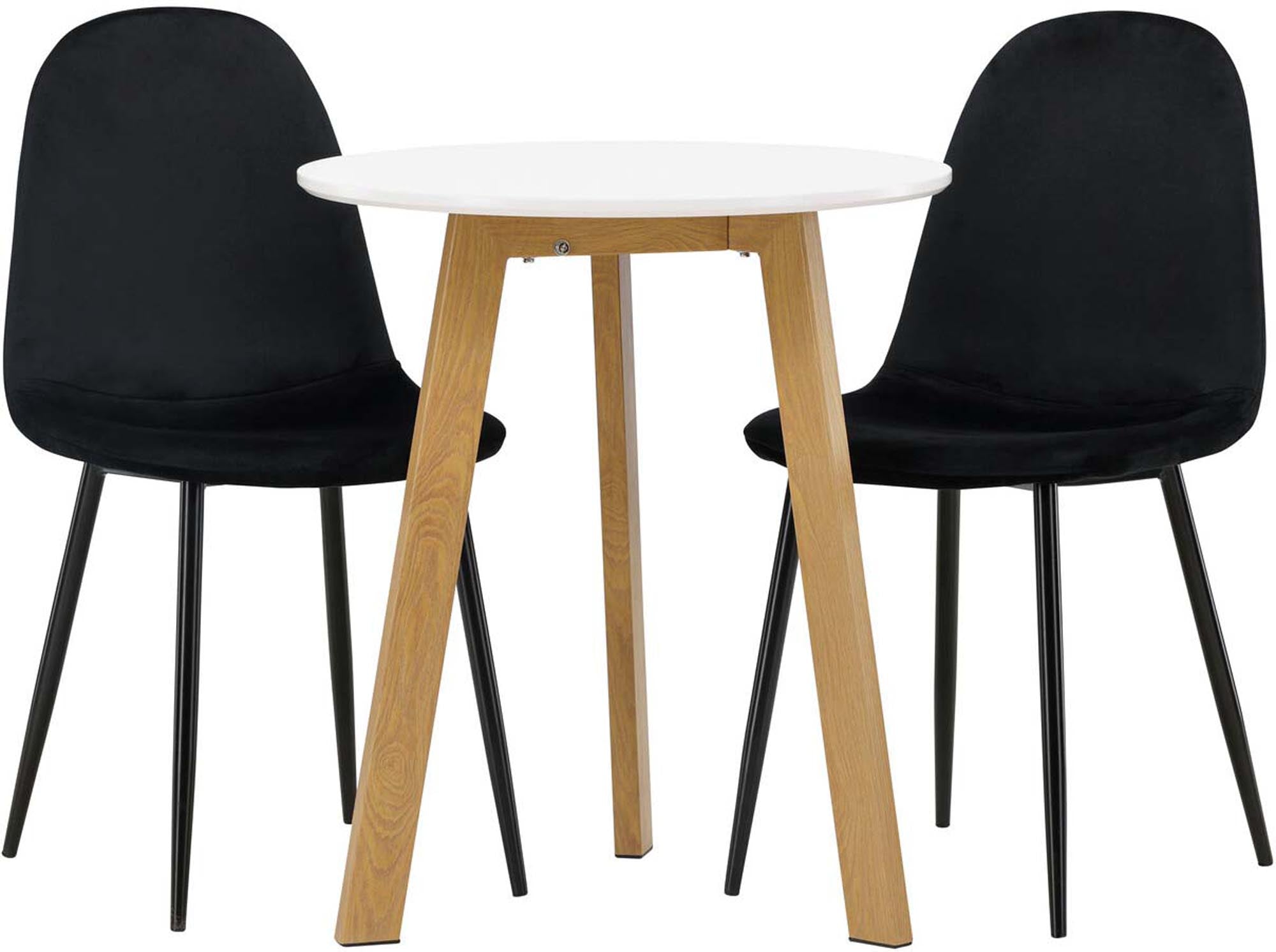 Stilvolles Esszimmerset Leonora + Polar, 65cm, 2 Stühle, von Venture Home.