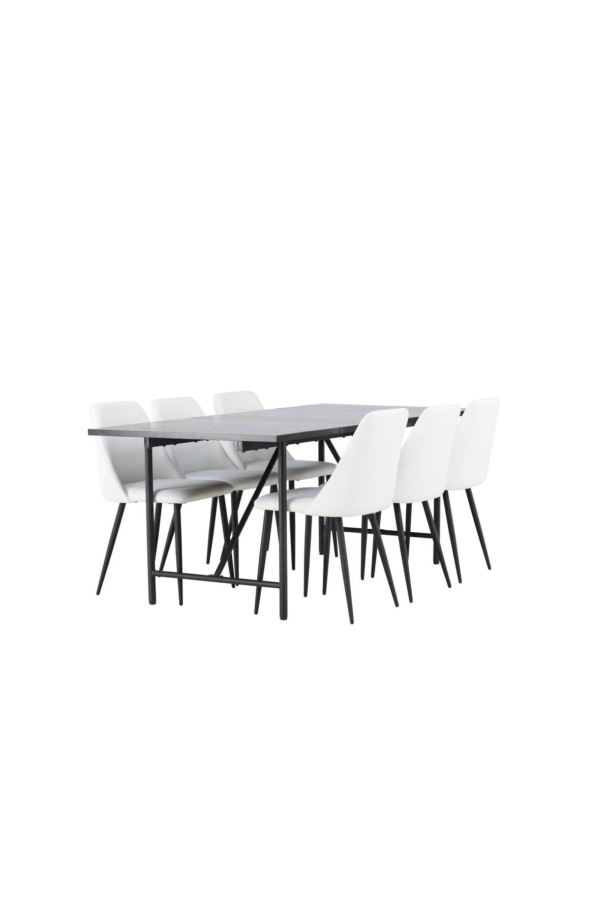 Astrid Esszimmerset + Night 200cm/6St. in Schwarz-Weiss präsentiert im Onlineshop von KAQTU Design AG. Esszimmerset ist von Venture Home