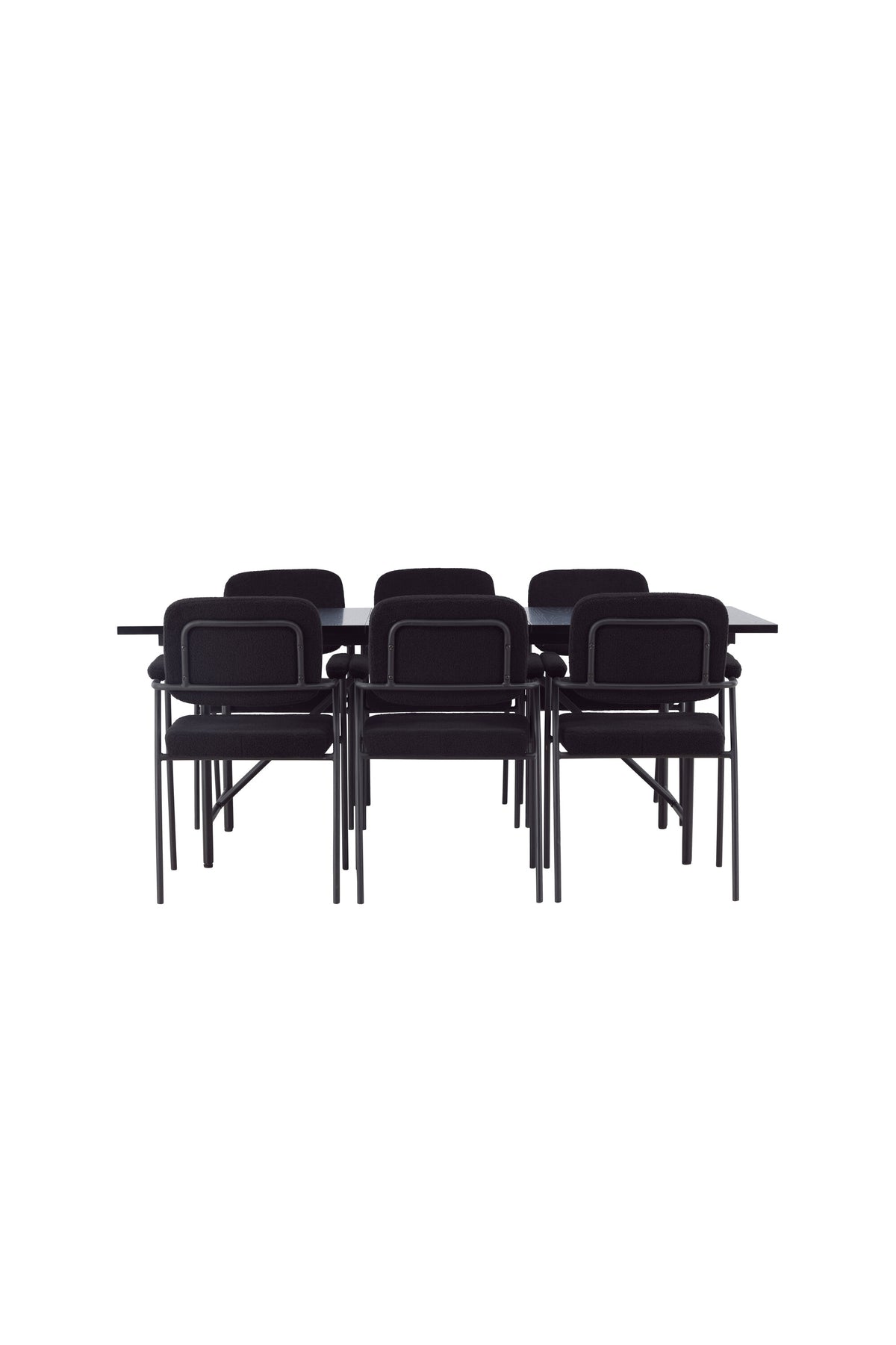 Astrid Esszimmerset + Yesterday 200cm/6St. in Schwarz präsentiert im Onlineshop von KAQTU Design AG. Esszimmerset ist von Venture Home