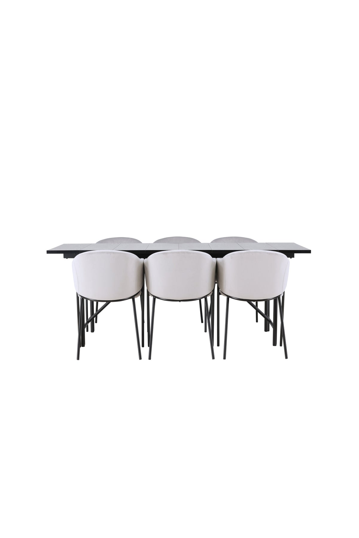 Astrid Esszimmerset + Evelina 200cm/6St. in Schwarzgrau präsentiert im Onlineshop von KAQTU Design AG. Esszimmerset ist von Venture Home