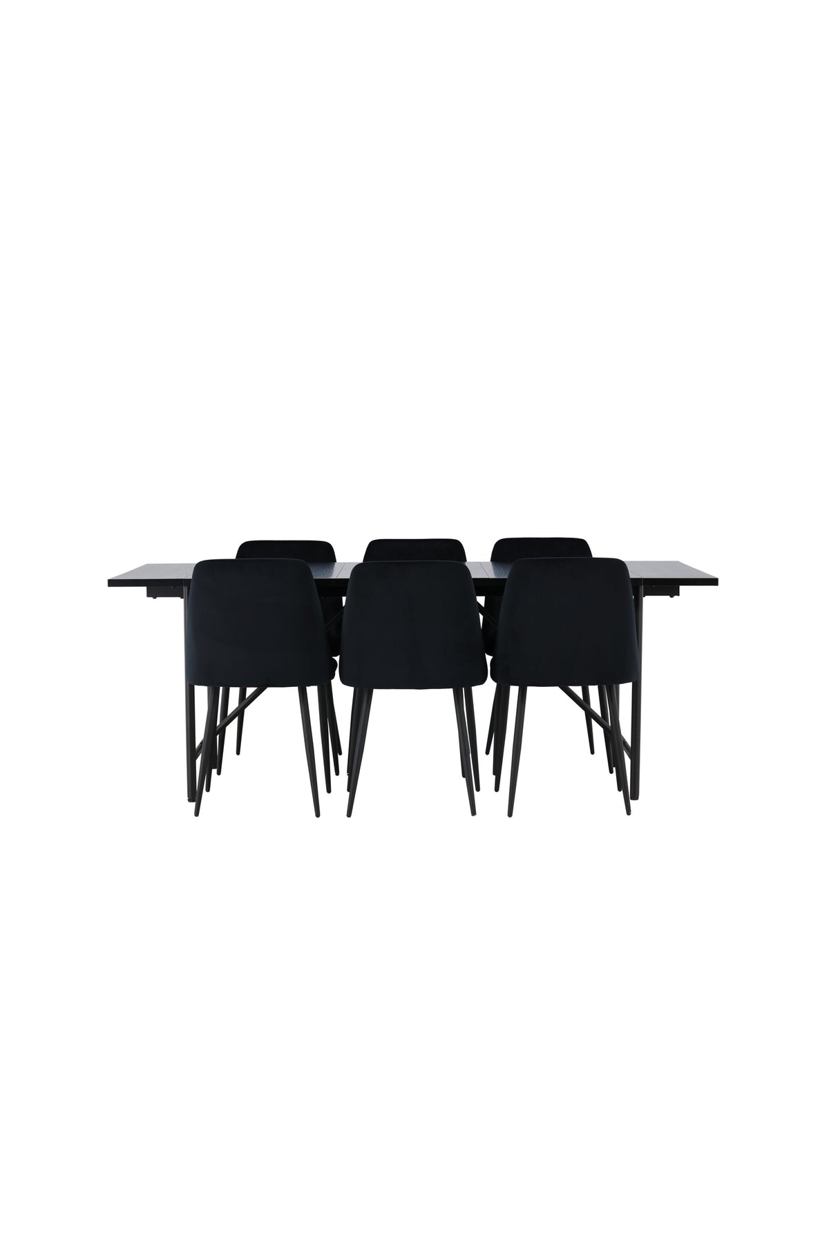 Astrid Esszimmerset + Night 200cm/6St. in Schwarz präsentiert im Onlineshop von KAQTU Design AG. Esszimmerset ist von Venture Home