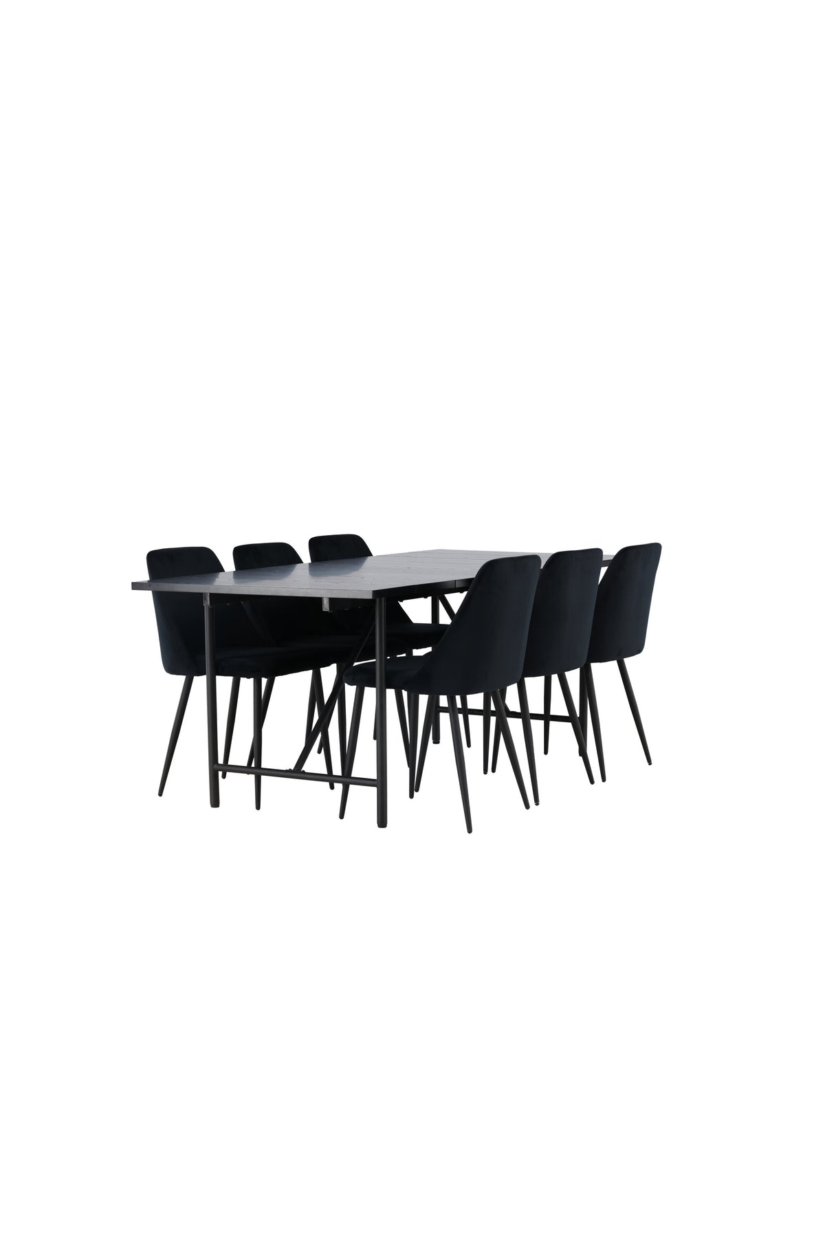 Astrid Esszimmerset + Night 200cm/6St. in Schwarz präsentiert im Onlineshop von KAQTU Design AG. Esszimmerset ist von Venture Home