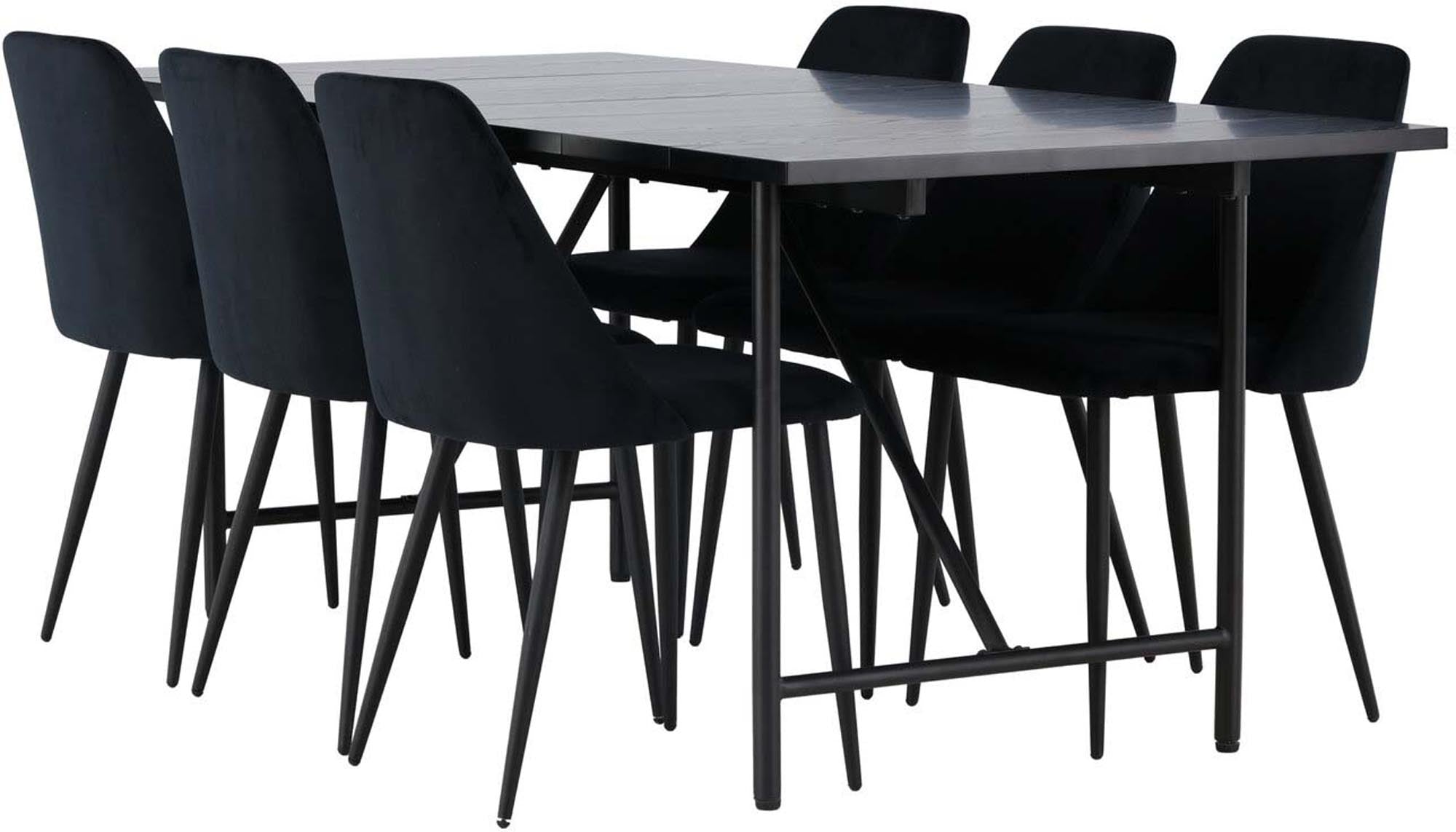 Modernes Esszimmerset Astrid 200cm mit bequemen Night-Stühlen. Ideal für gesellige Abende und stilvolle Essbereiche.