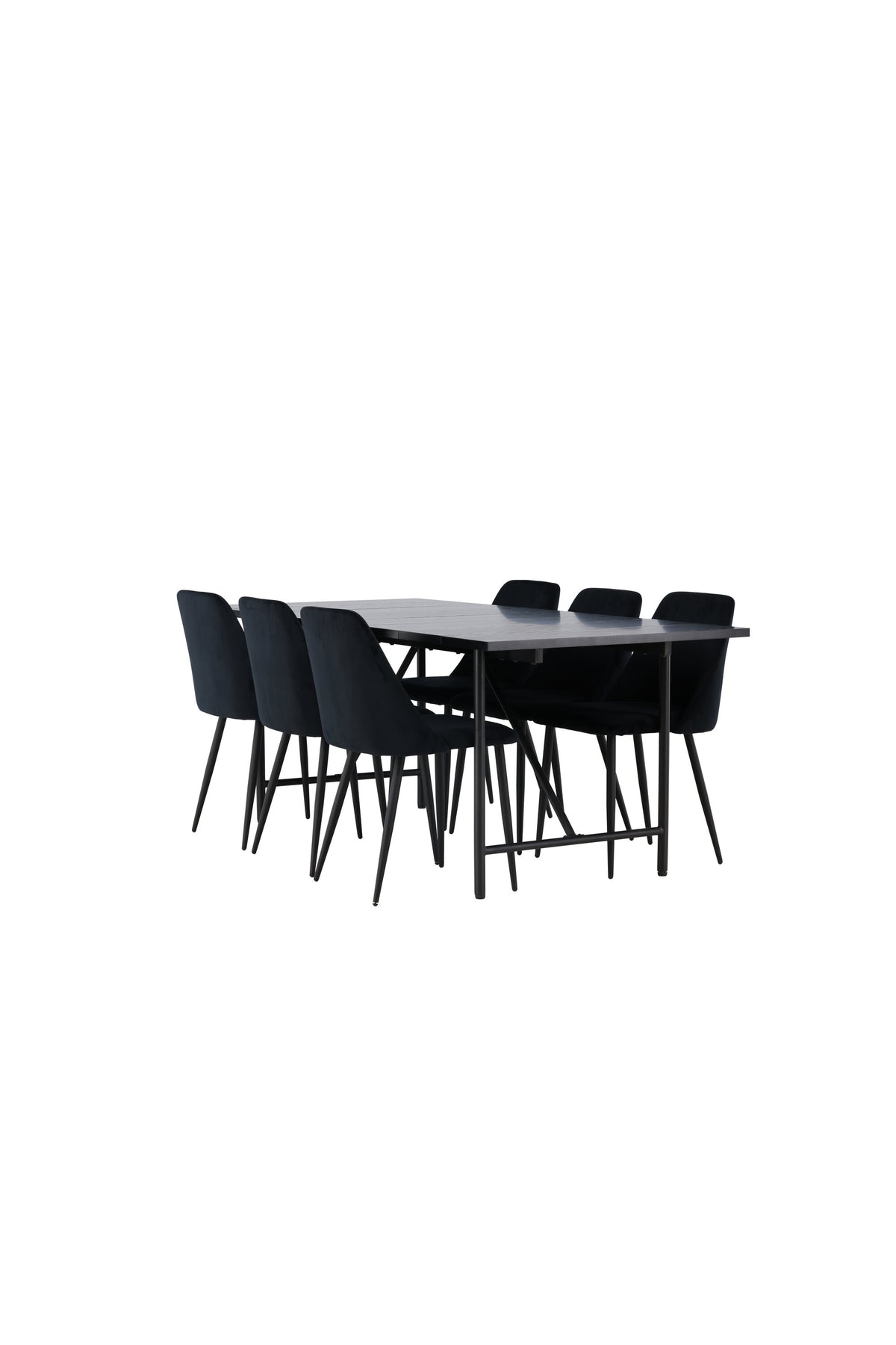 Astrid Esszimmerset + Night 200cm/6St. in Schwarz präsentiert im Onlineshop von KAQTU Design AG. Esszimmerset ist von Venture Home