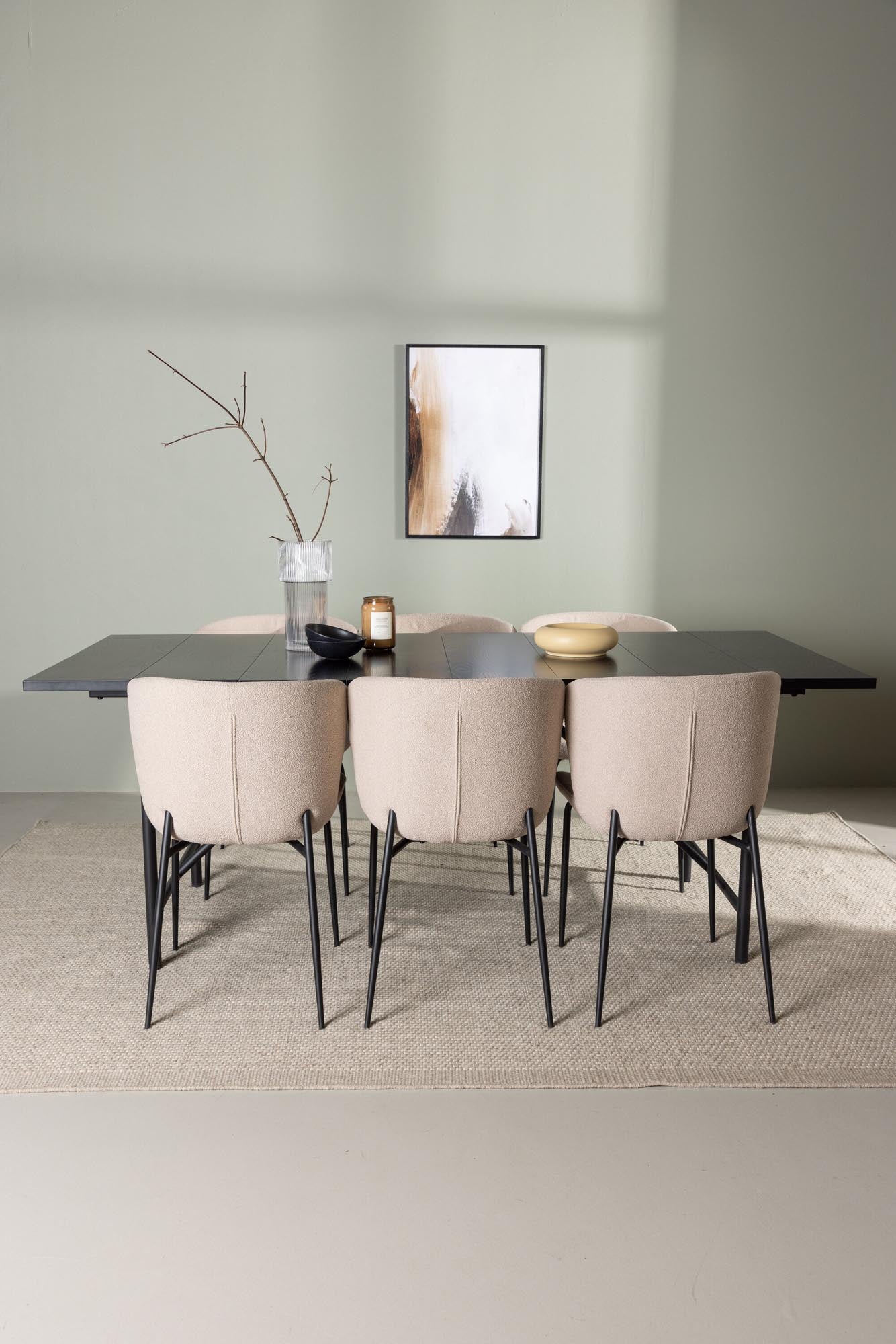 Elegantes Esszimmerset Astrid + Modesto für stilvolle Mahlzeiten.