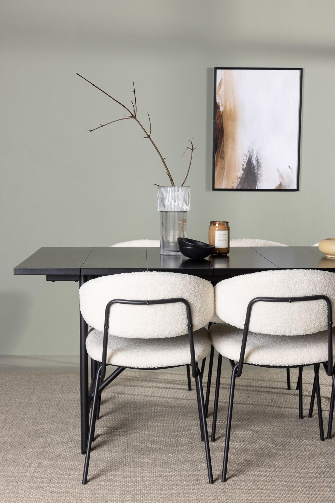 Elegantes Esszimmerset Astrid & Chico, 200cm Tisch, 6 Stühle.