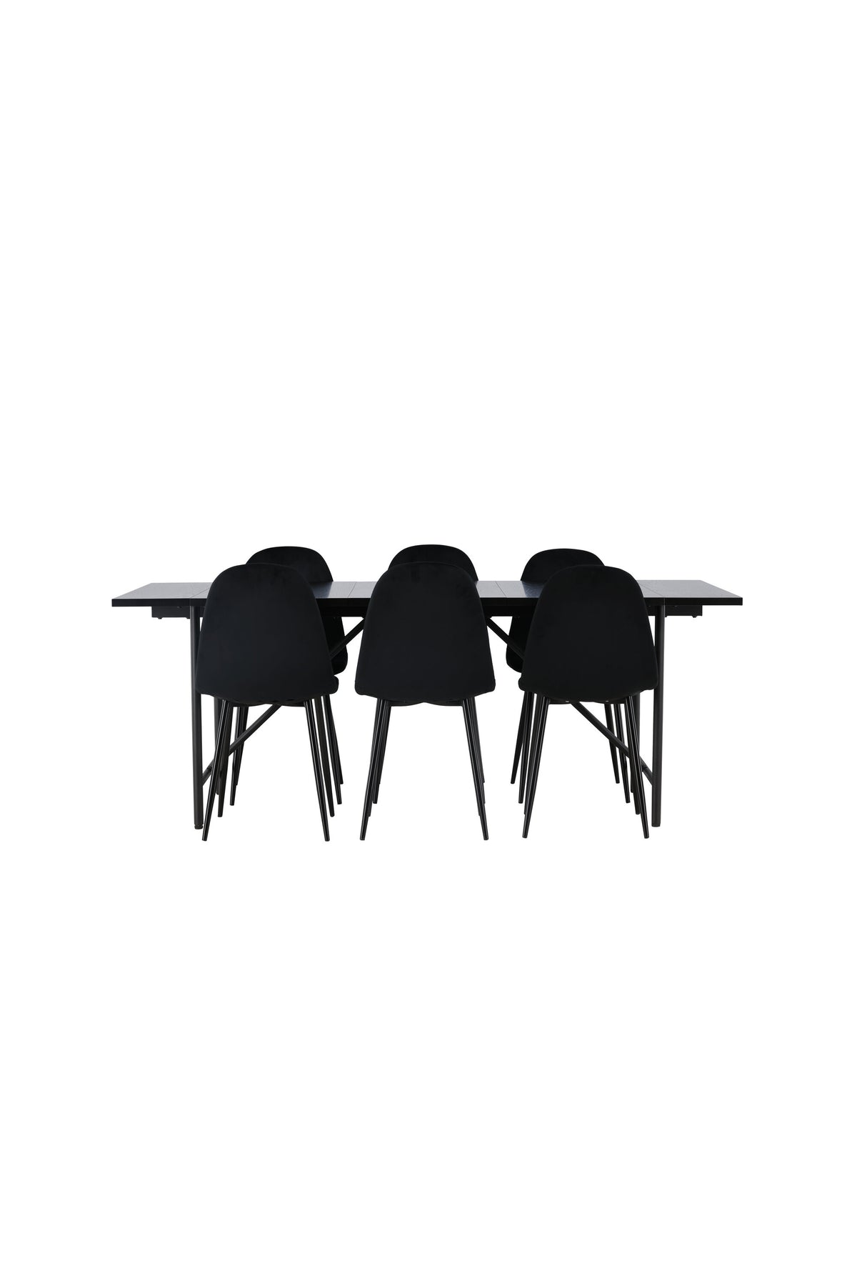 Astrid Esszimmerset + Polar 200cm/6St. in Schwarz präsentiert im Onlineshop von KAQTU Design AG. Esszimmerset ist von Venture Home