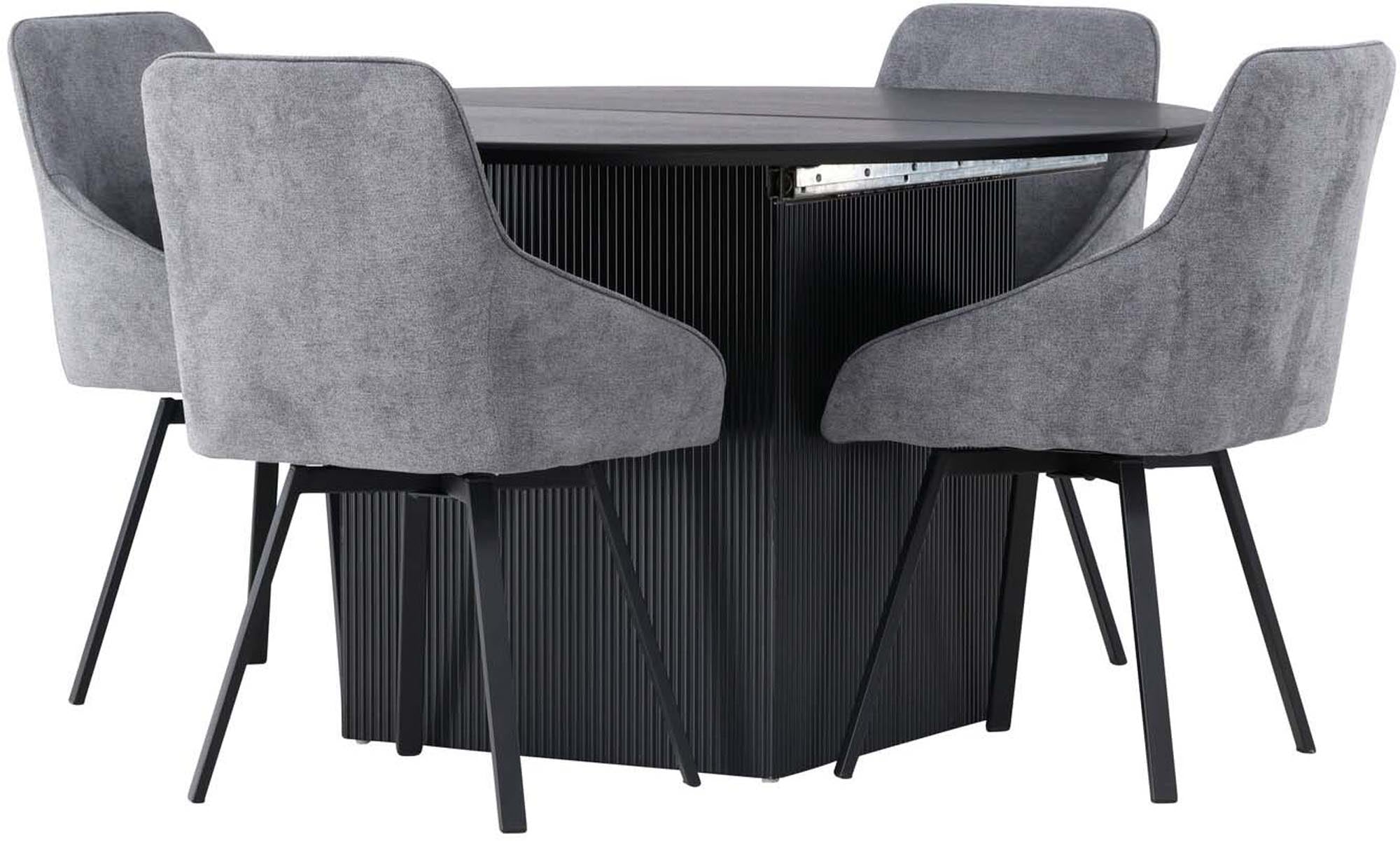 Modernes Matilda Set: Rosie Tisch 130cm & 4 Stühle von Venture Home.