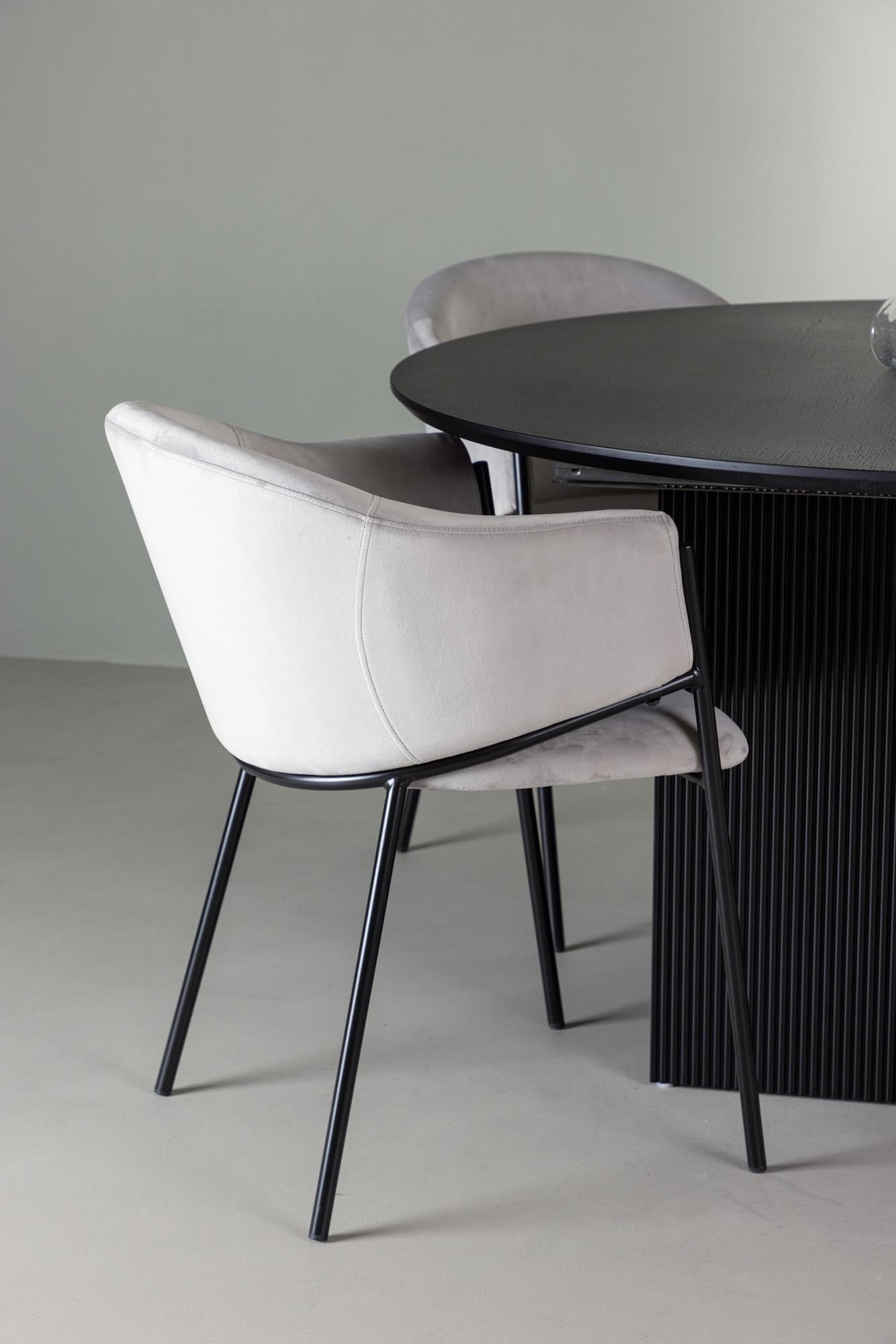 Modernes Esszimmerset Matilda + Evelina, 130cm, 4 Stühle, elegant.