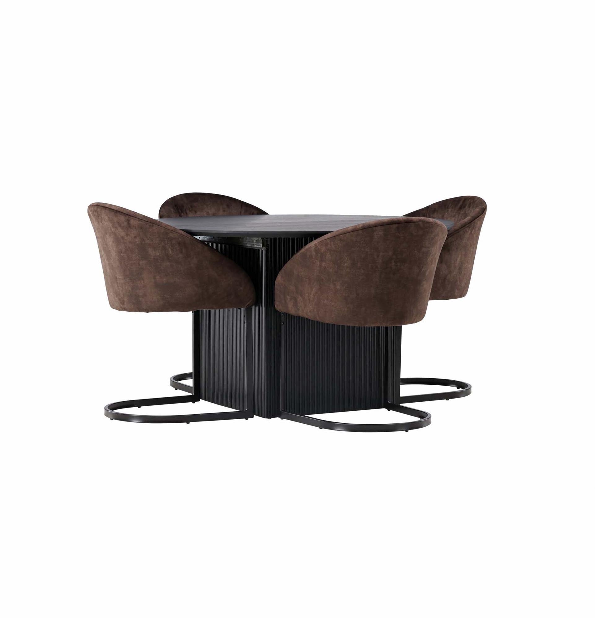 Venture Home Matilda Set: Rundtisch & 4 Stühle für stilvolle Esszimmer.