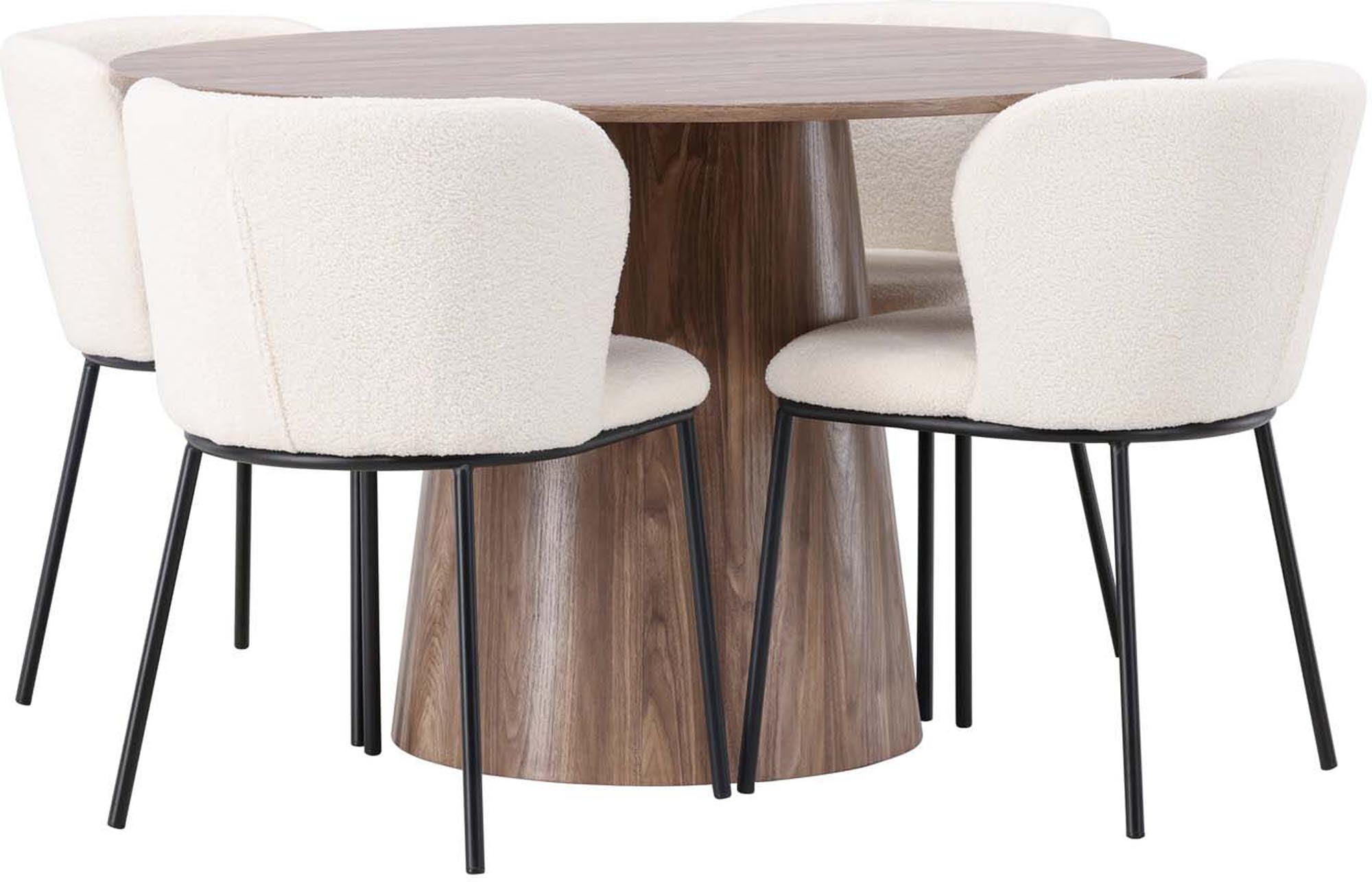 Elegantes Lanzo Esszimmerset mit Edina Stühlen, perfekt für gesellige Runden. Hochwertige Materialien und modernes Design für jeden Essbereich.