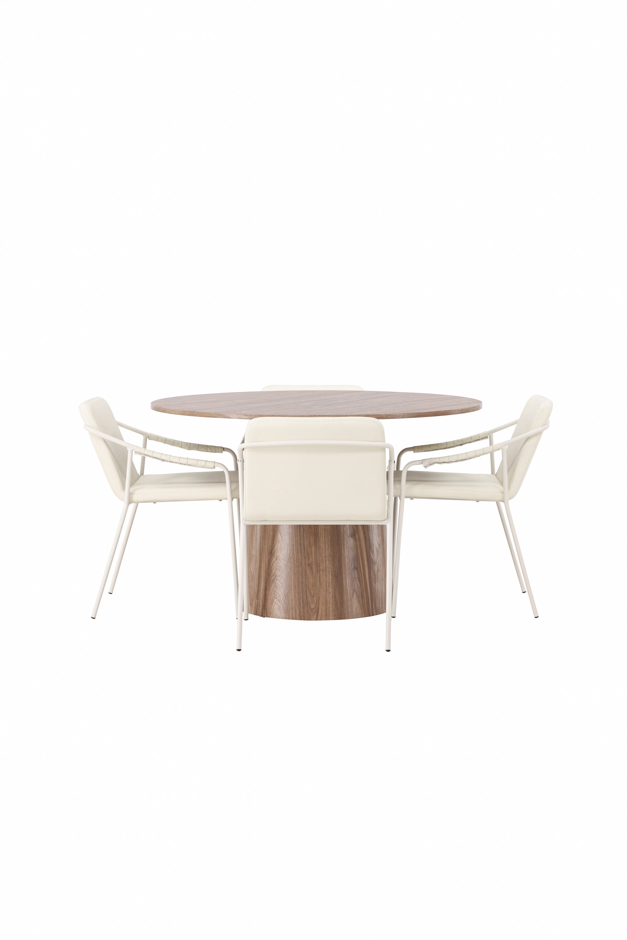 Lanzo Esszimmerset + Tvist ⌀120cm/4St. in Beige präsentiert im Onlineshop von KAQTU Design AG. Esszimmerset ist von Venture Home