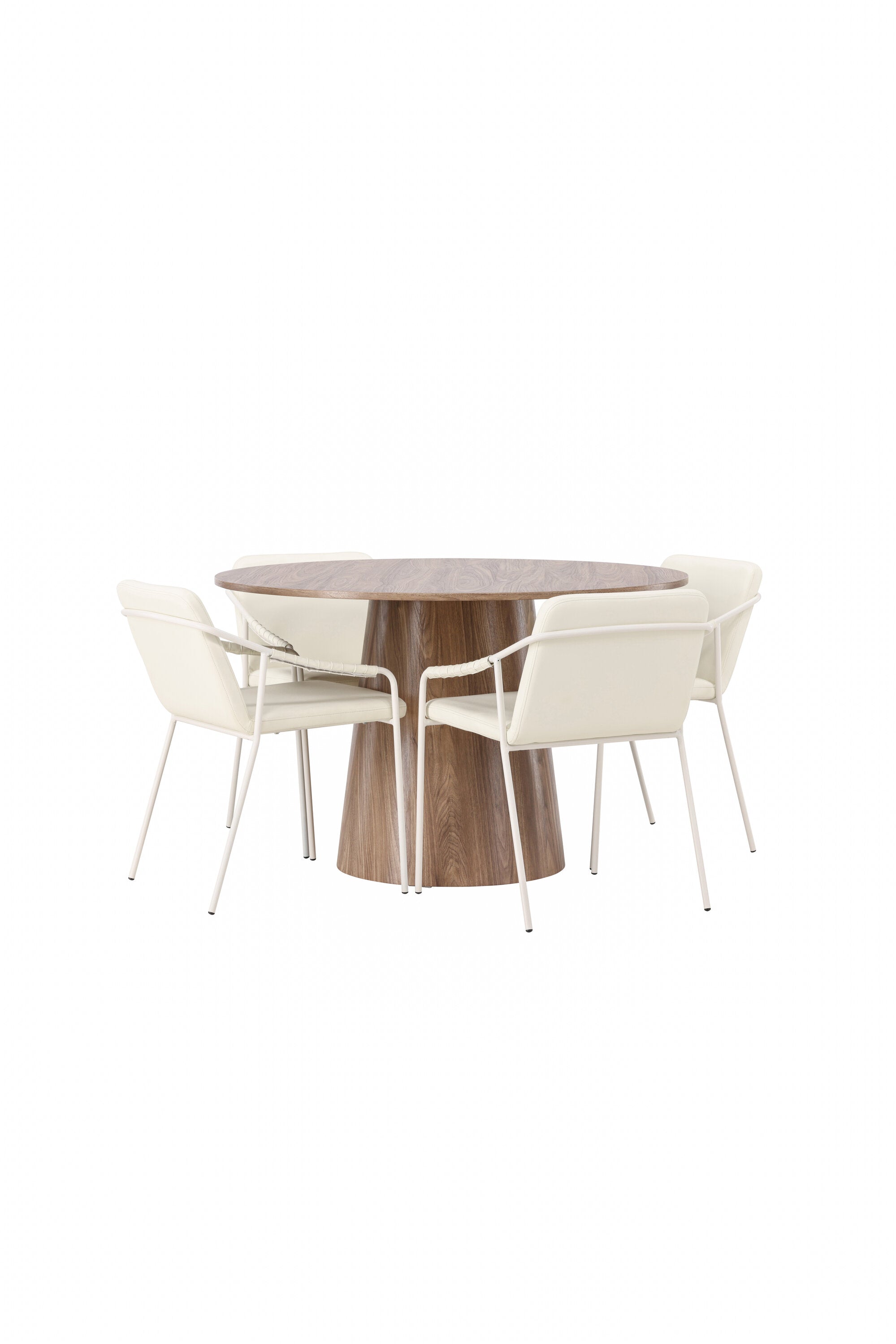 Lanzo Esszimmerset + Tvist ⌀120cm/4St. in Beige präsentiert im Onlineshop von KAQTU Design AG. Esszimmerset ist von Venture Home