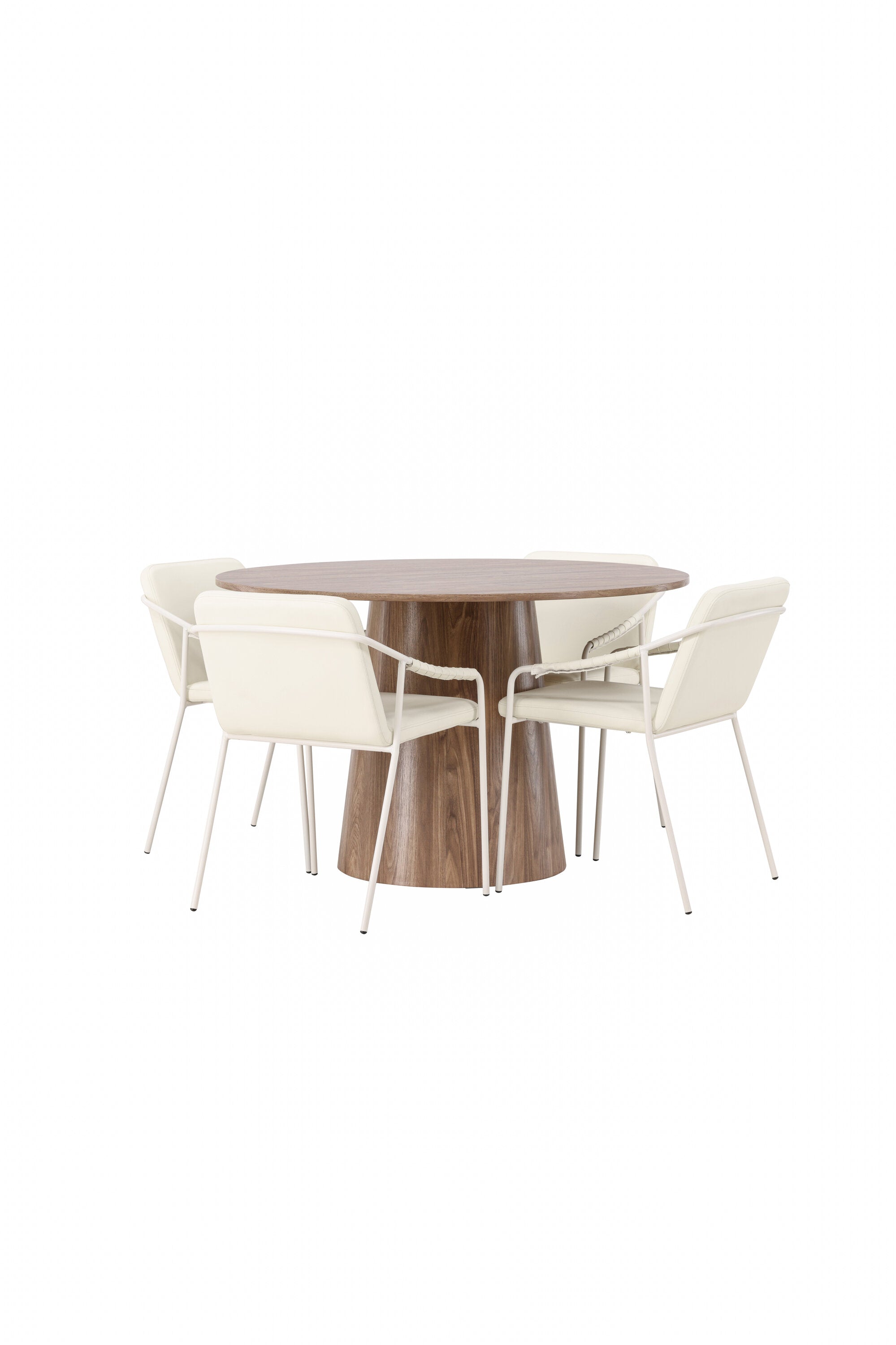 Lanzo Esszimmerset + Tvist ⌀120cm/4St. in Beige präsentiert im Onlineshop von KAQTU Design AG. Esszimmerset ist von Venture Home
