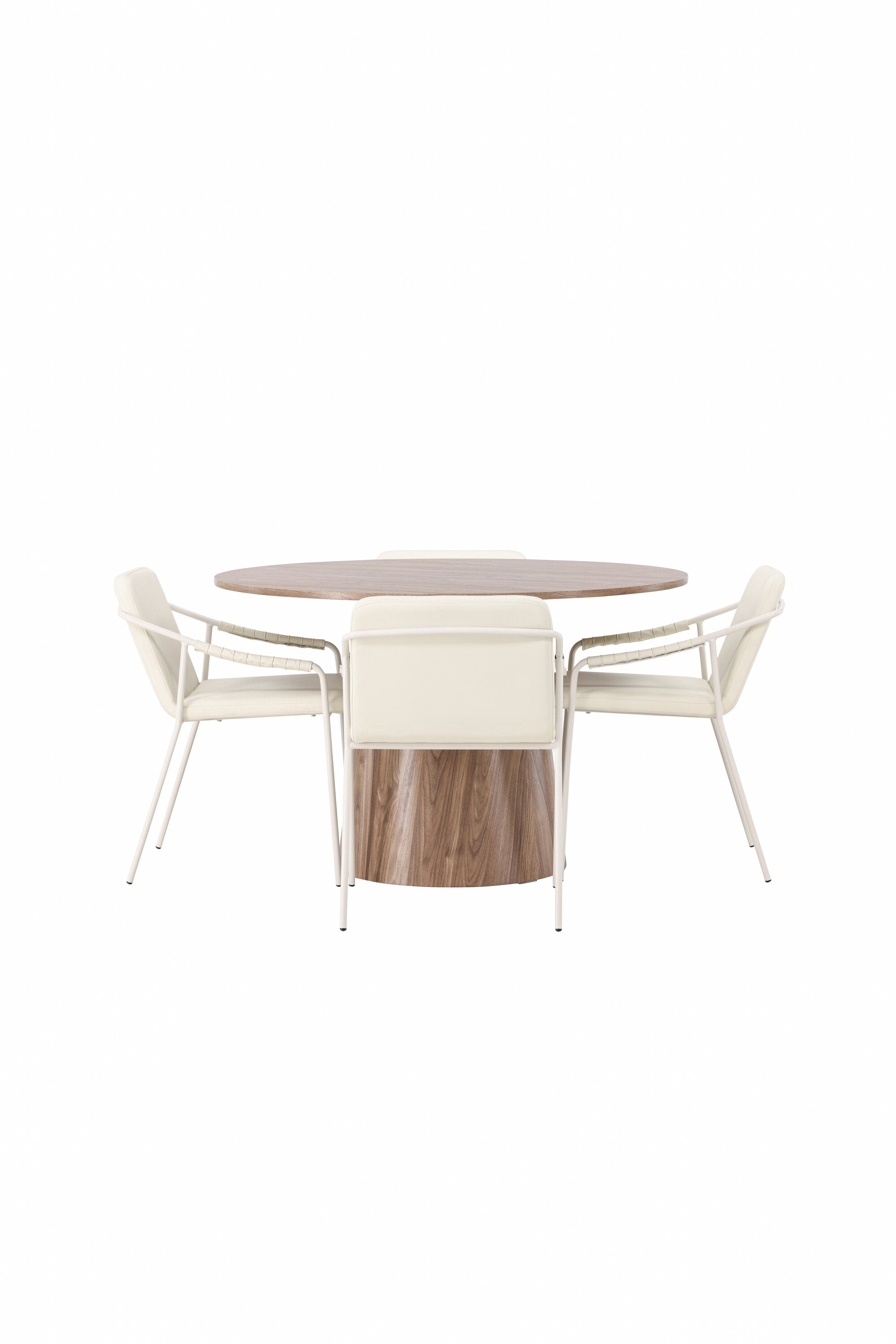 Lanzo Esszimmerset + Tvist ⌀120cm/4St. in Beige präsentiert im Onlineshop von KAQTU Design AG. Esszimmerset ist von Venture Home