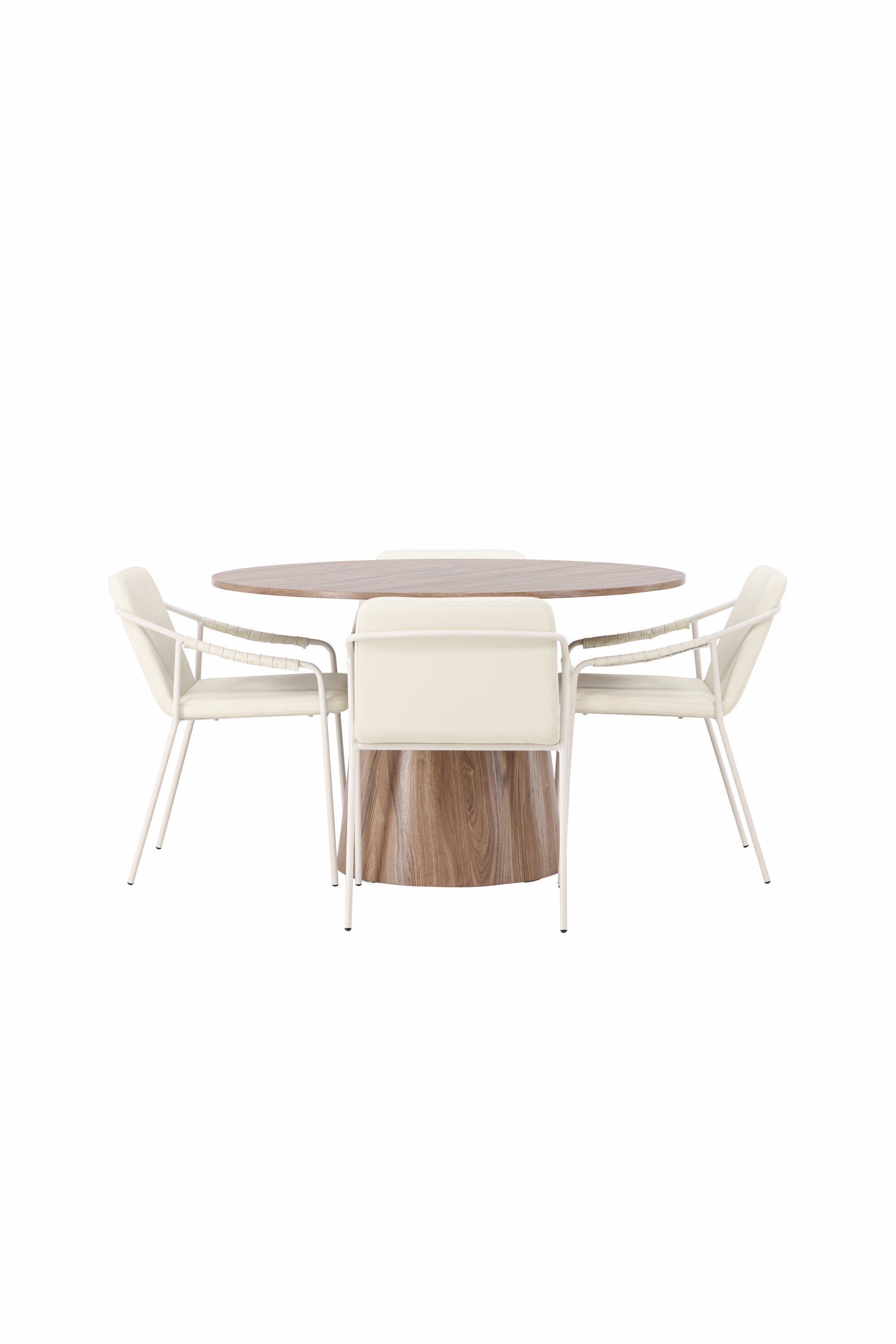 Lanzo Esszimmerset + Tvist ⌀120cm/4St. in Beige präsentiert im Onlineshop von KAQTU Design AG. Esszimmerset ist von Venture Home