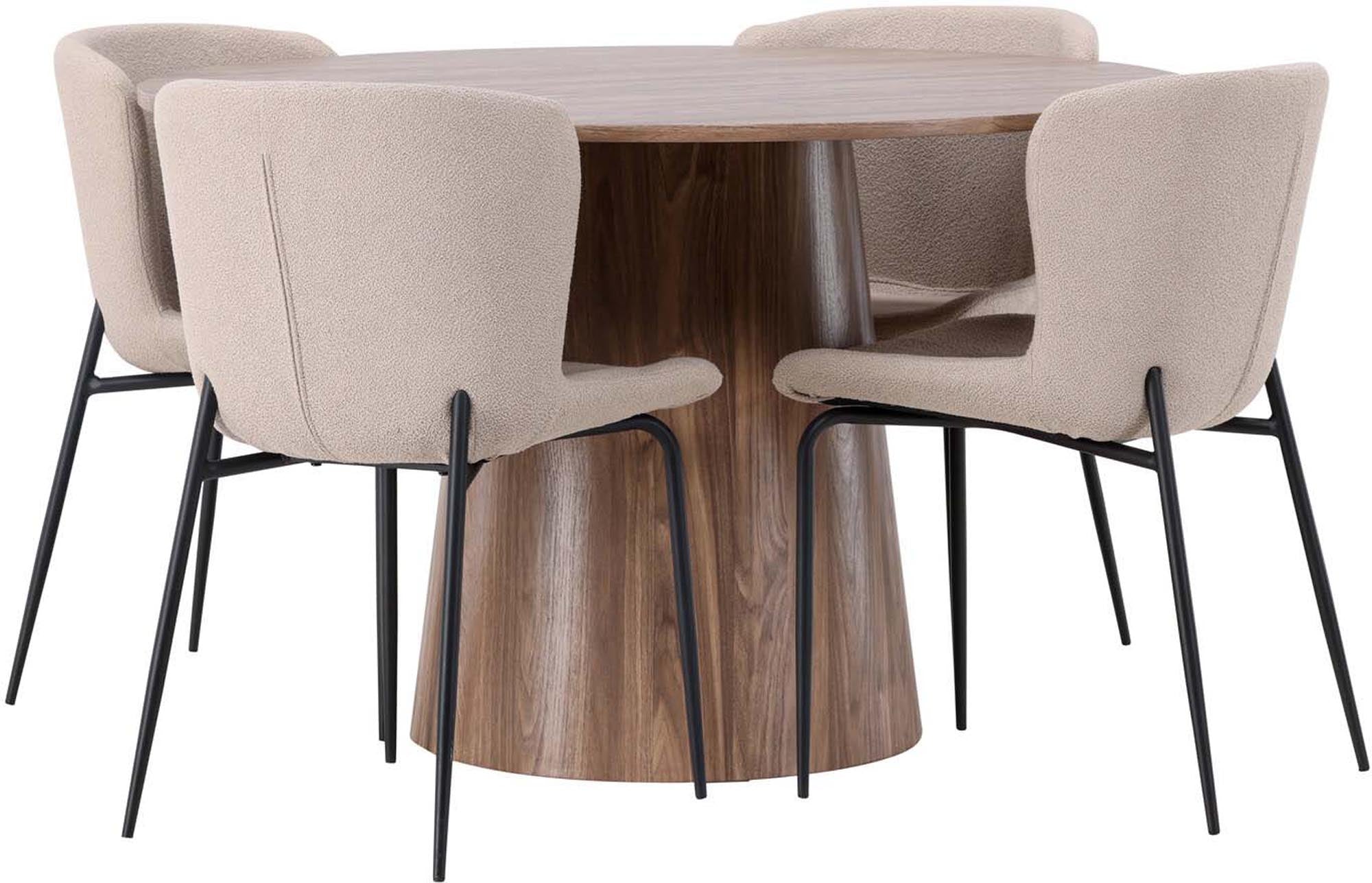 Gestalten Sie Ihr Esszimmer mit dem eleganten Lanzo Esszimmerset + Modesto von Venture Home. Moderner Tisch und komfortable Stühle für unvergessliche Momente.