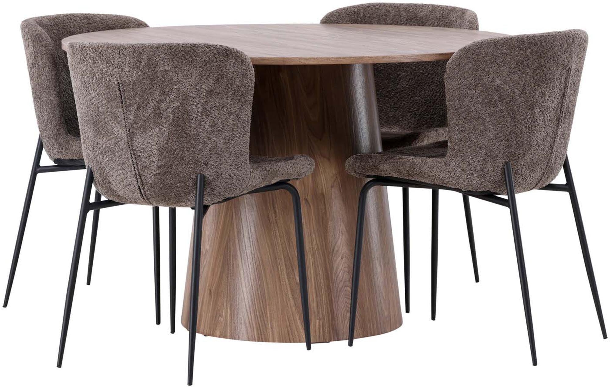 Lanzo Esszimmerset + Modesto: Moderner Esstisch und bequeme Stühle für gesellige Abende. Stil und Funktionalität vereint für Ihr Zuhause.