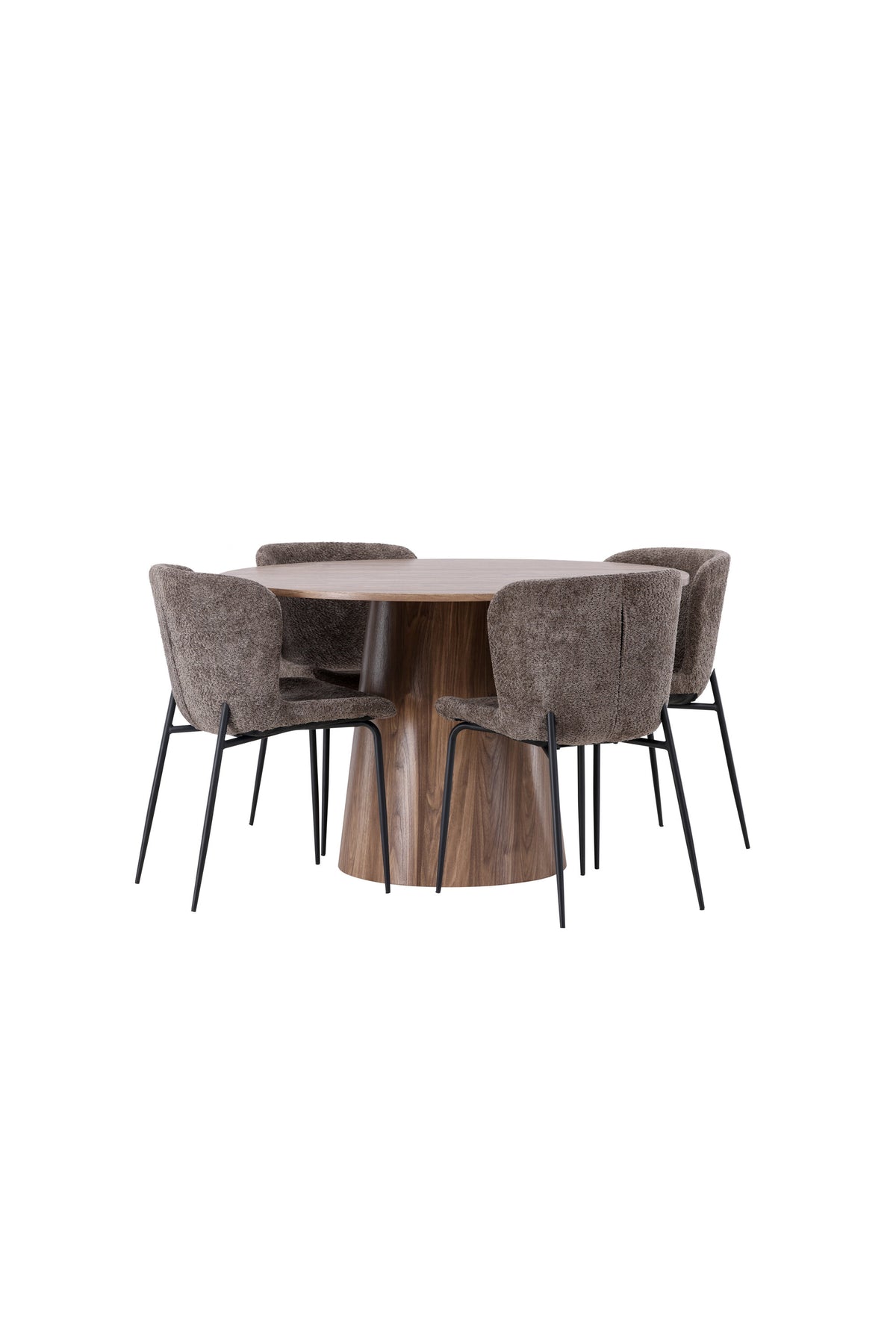 Lanzo Esszimmerset + Modesto ⌀120cm/4St. in Schwarz / Dunkelgrau präsentiert im Onlineshop von KAQTU Design AG. Esszimmerset ist von Venture Home