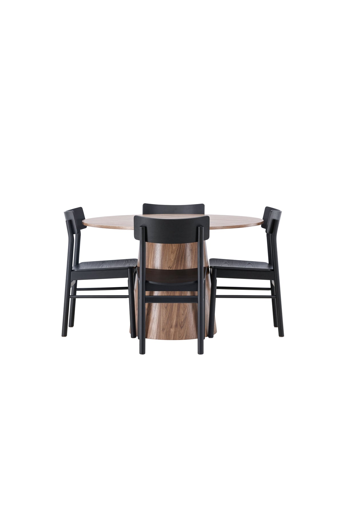 Lanzo Esszimmerset + Montros ⌀120cm/4St. in Natur / Schwarz präsentiert im Onlineshop von KAQTU Design AG. Esszimmerset ist von Venture Home