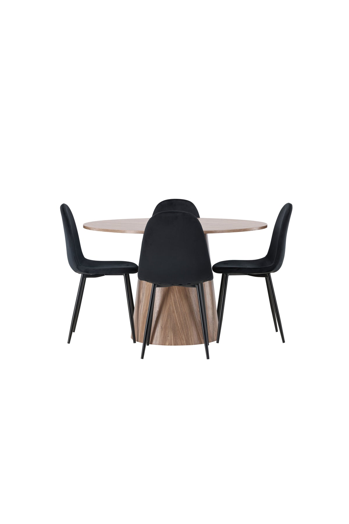 Lanzo Esszimmerset + Polar ⌀120cm/4St. in Natur / Schwarz präsentiert im Onlineshop von KAQTU Design AG. Esszimmerset ist von Venture Home