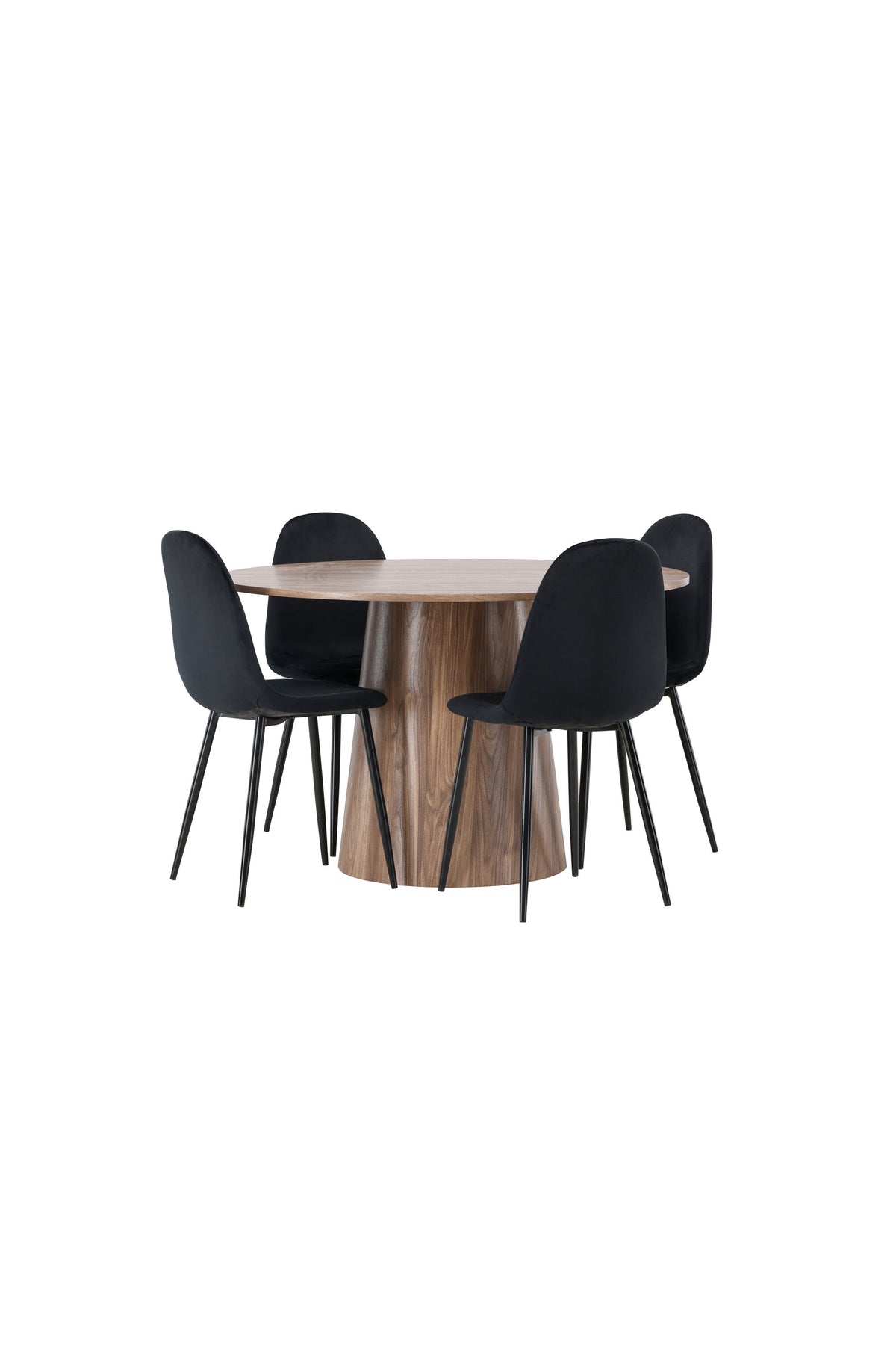 Lanzo Esszimmerset + Polar ⌀120cm/4St. in Natur / Schwarz präsentiert im Onlineshop von KAQTU Design AG. Esszimmerset ist von Venture Home