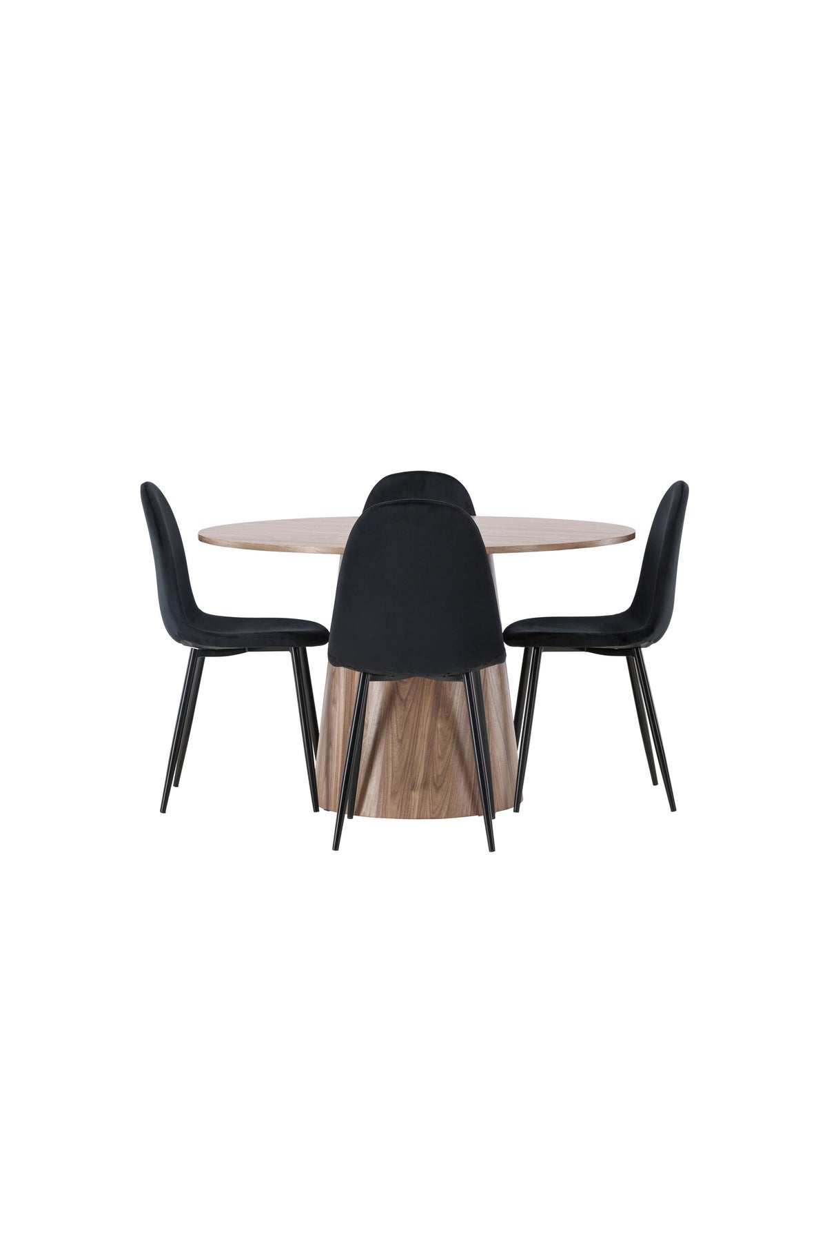 Lanzo Esszimmerset + Polar ⌀120cm/4St. in Natur / Schwarz präsentiert im Onlineshop von KAQTU Design AG. Esszimmerset ist von Venture Home